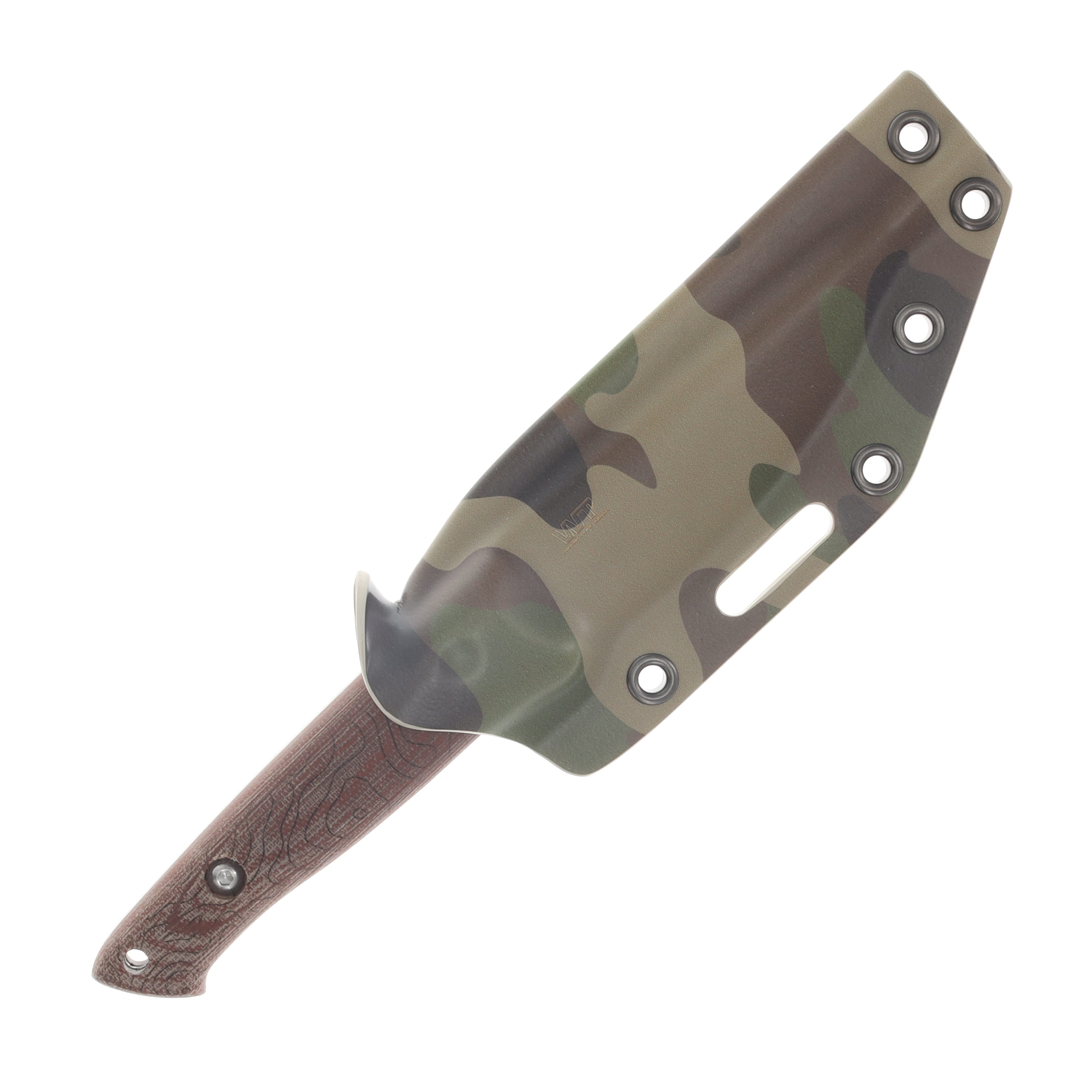Work Tuff Gear Ninjuko Gen 2 Fixed Knife Canvas Micarta Handle Splatter AEB-L Bld. AEBL-SPNCNC View 3