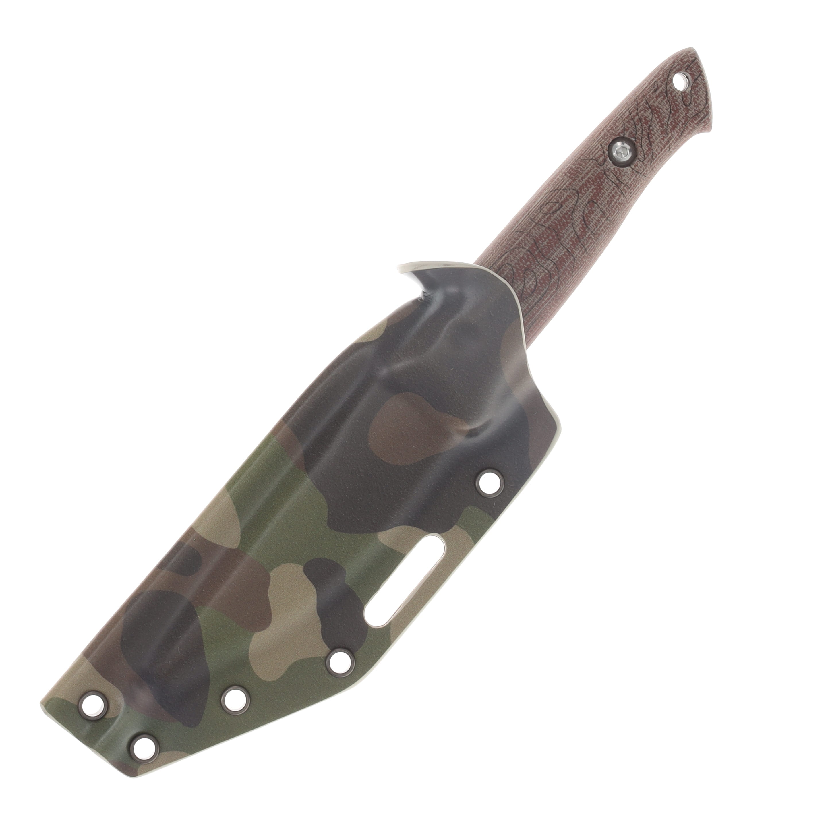 Work Tuff Gear Ninjuko Gen 2 Fixed Knife Canvas Micarta Handle Splatter AEB-L Bld. AEBL-SPNCNC View 4