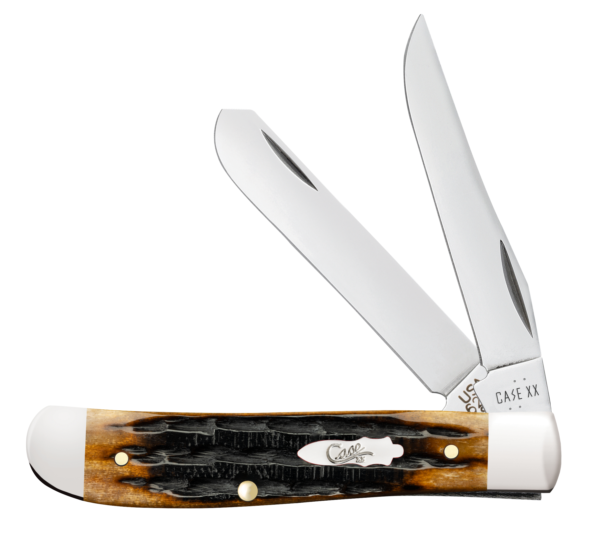 Case XX Kinfolks Jigged Molasses Bone Mini Trapper Folding Knife CA12771 View 1