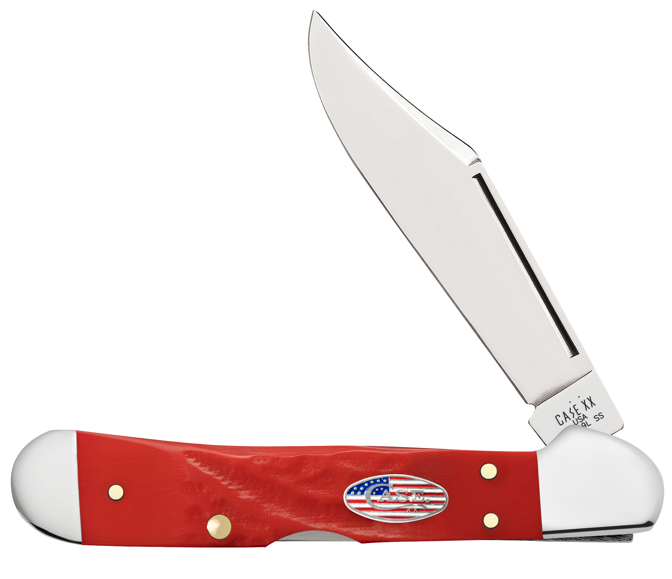 Case XX Rough Jigged Red Synthetic Mini CopperLock Folding Knife CA30694 View 1