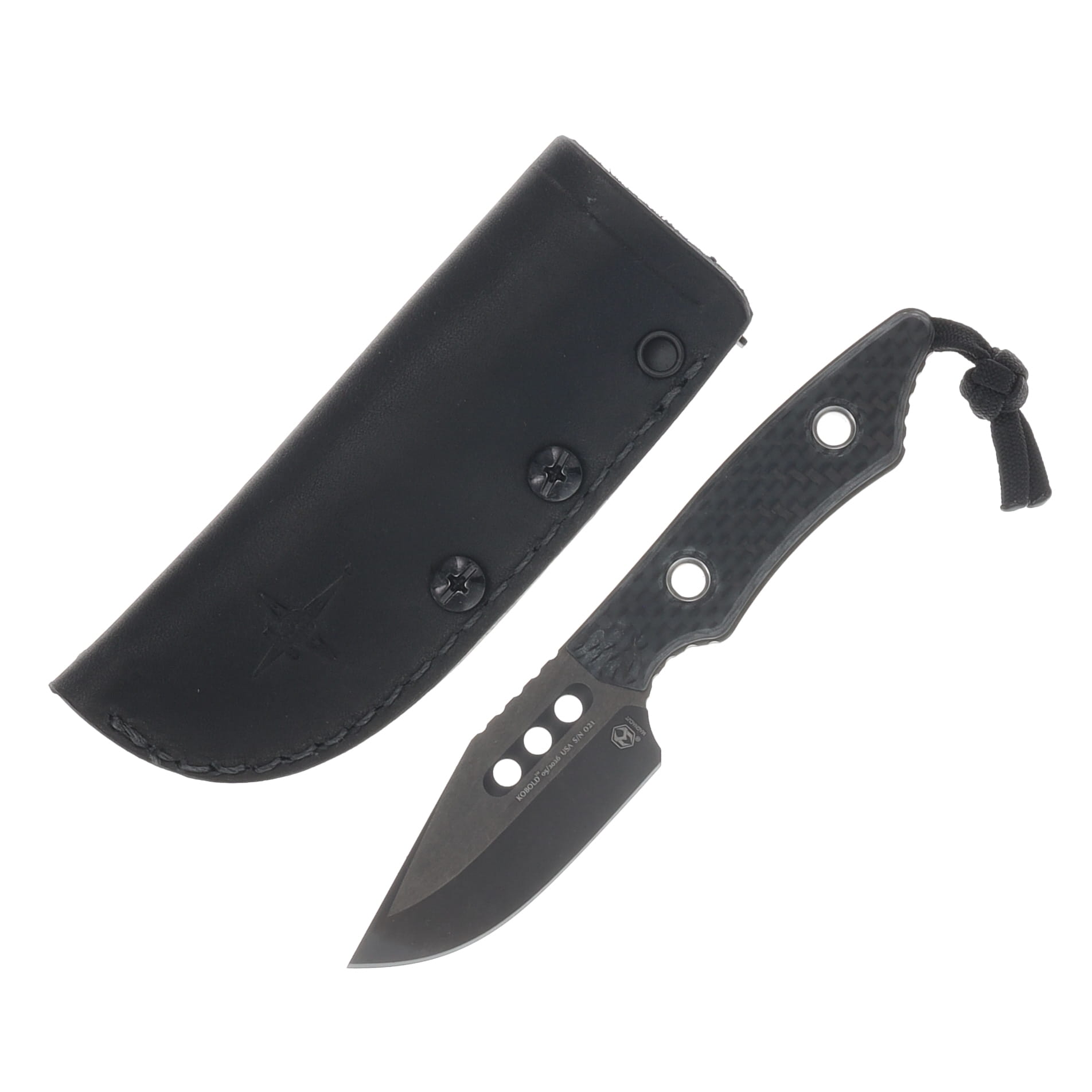 Heretic Kobold Bowie Fixed Blade DLC with Glow Carbon Fiber Handle Magnacut Blade H065-6A-GLOCF View 1