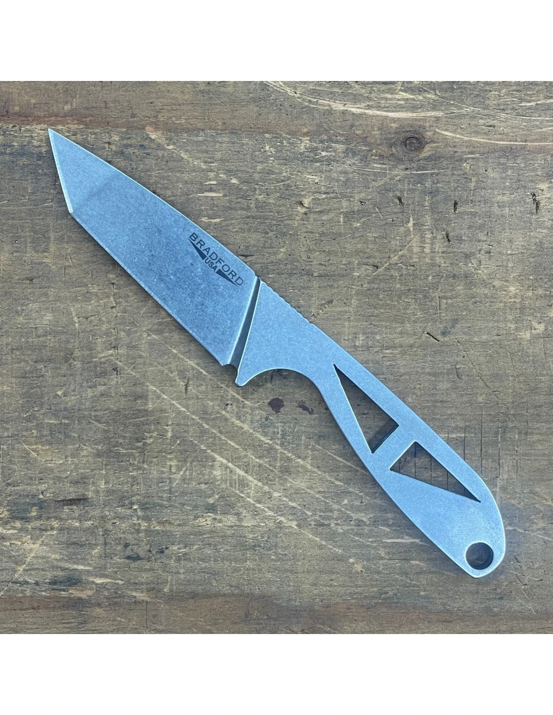 Bradford GNecker G-Tanto Stonewash Fixed Blade Neck Knife BRAD3638 View 1