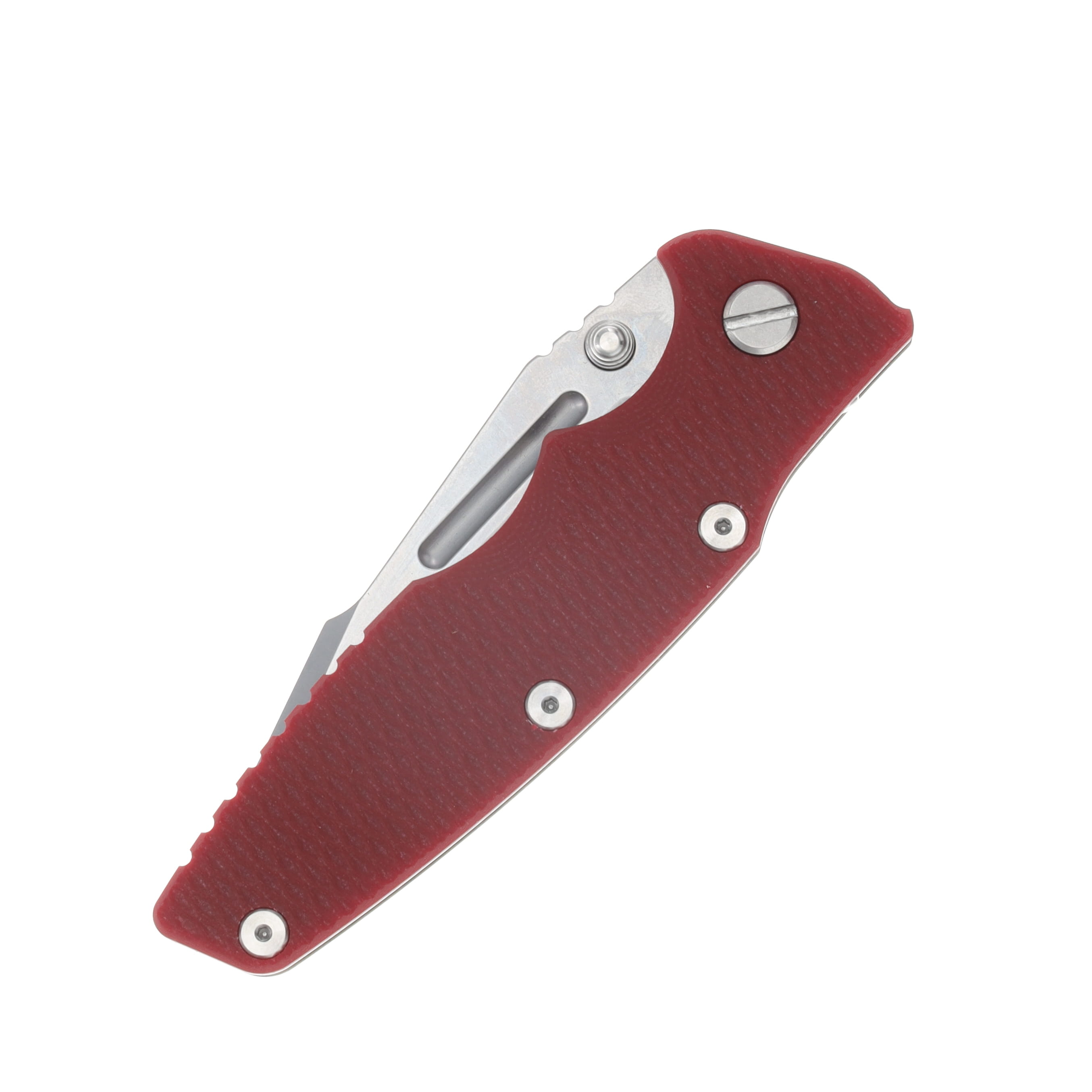Hinderer Eklipse Skinny Fullered Magnacut Harpoon Spearpoint Non Flipper Folder Tri-way Stonewash Red G10 KEK35SKNFHSPESWRD View 5