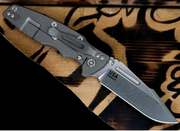 Hinderer Eklipse Skinny Fullered Magnacut Harpoon Spearpoint Non Flipper Folder Tri-way Working Finish/Stonewash Blade Translucent Green KEK35SKNFHSPEWFSWTG View 10