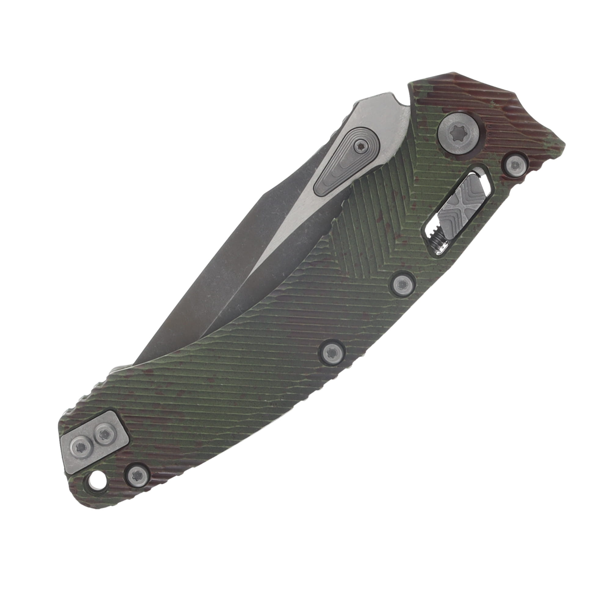 Microtech Amphibian RAM-LOK S/E Folder Outbreak Signature Series Fluted PS Bld MT137RL2FLOBS View 5