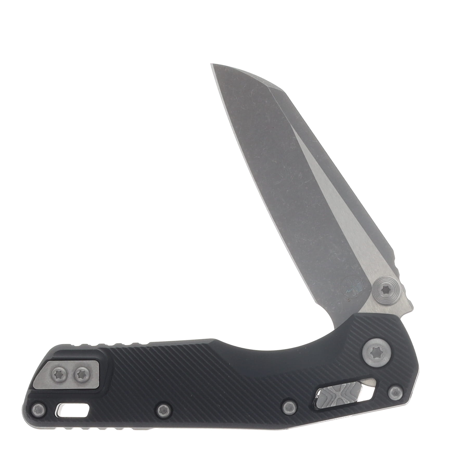 Microtech MSI Mini RAM-LOK Folding Knife APO Standard Fluted Aluminum Black MT210M10APFL View 3