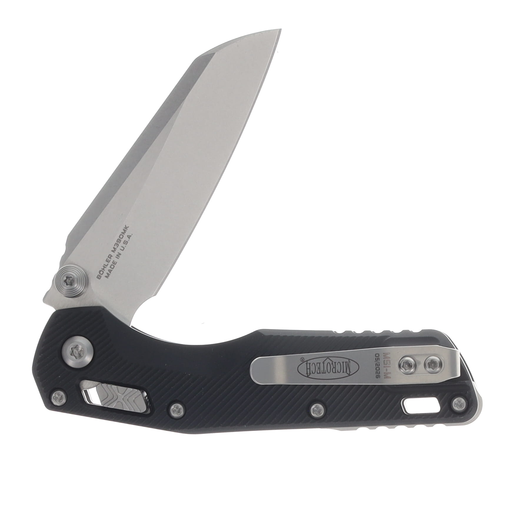 Microtech MSI Mini RAM-LOK Folding Knife STNWSH Standard Fluted Aluminum Black MT210M10FL View 4
