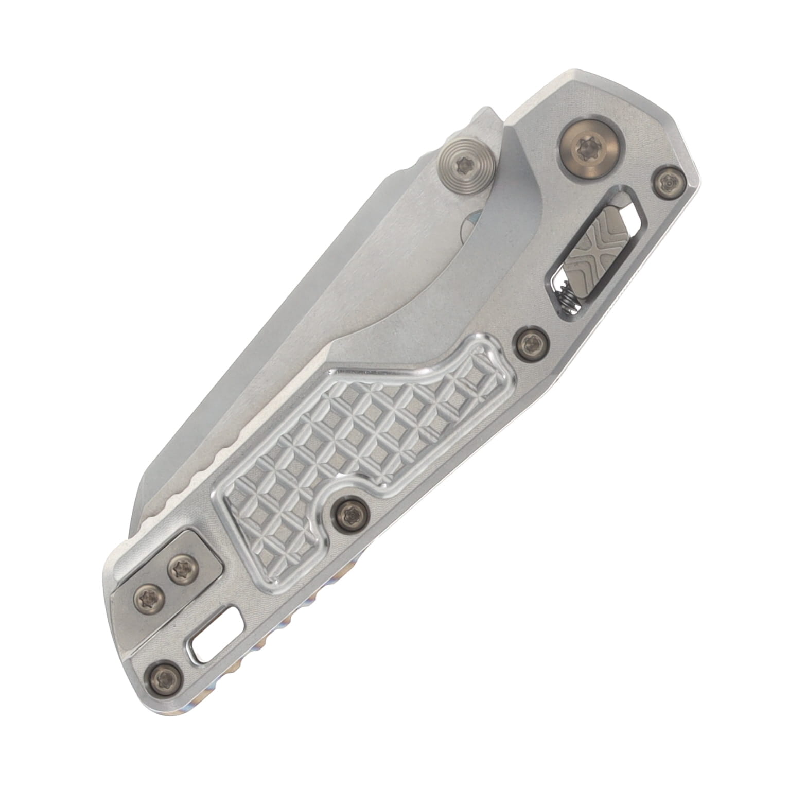 Microtech MSI Mini RAM-LOK Folder MS STNWSH Bld. STNWSH Frag Pattern TI W/ Flamed-Bronze MT210M10FRMS5 View 5