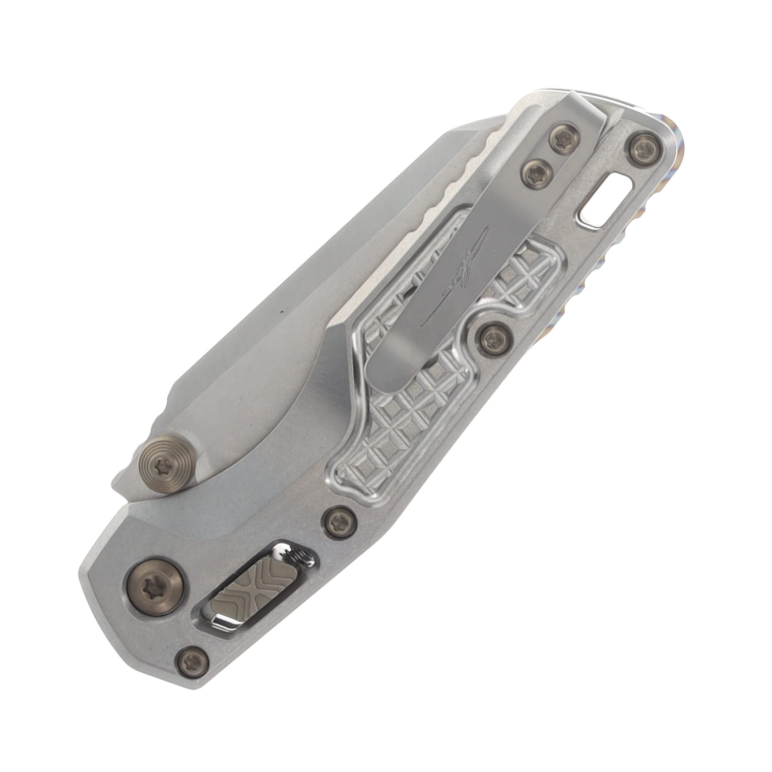 Microtech MSI Mini RAM-LOK Folder MS STNWSH Bld. STNWSH Frag Pattern TI W/ Flamed-Bronze MT210M10FRMS5 View 6