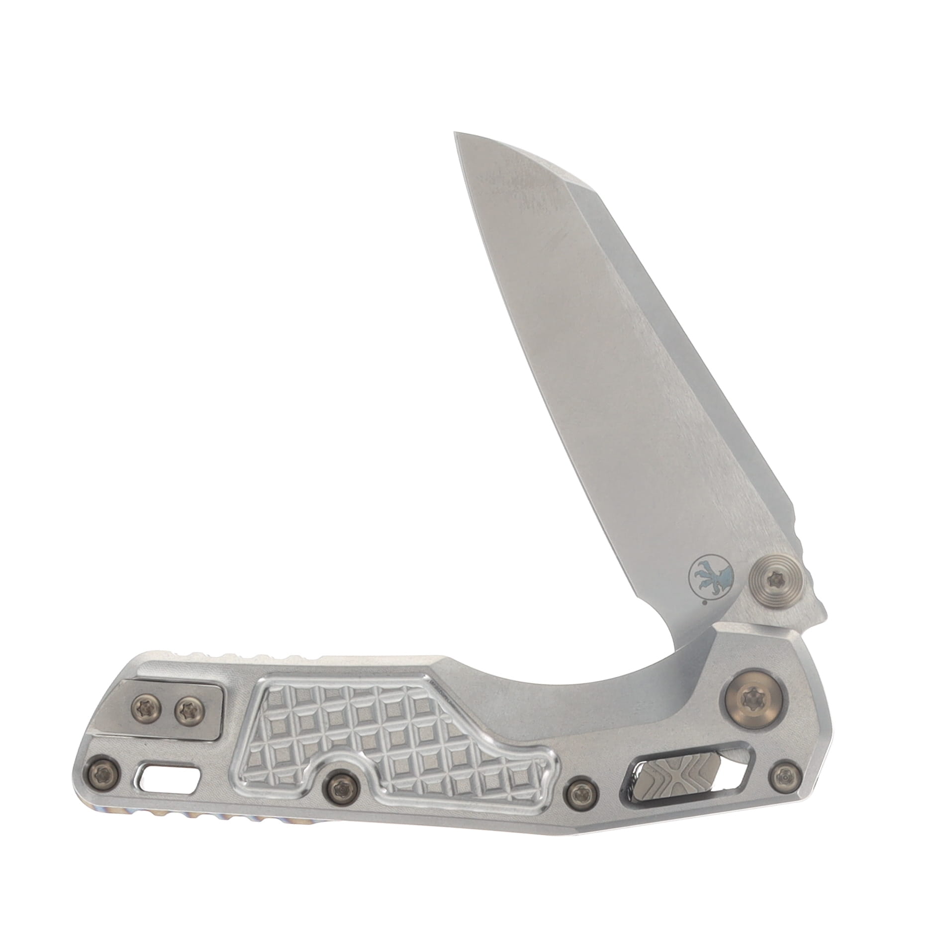 Microtech MSI Mini RAM-LOK Folder MS STNWSH Bld. STNWSH Frag Pattern TI W/ Flamed-Bronze MT210M10FRMS5 View 3