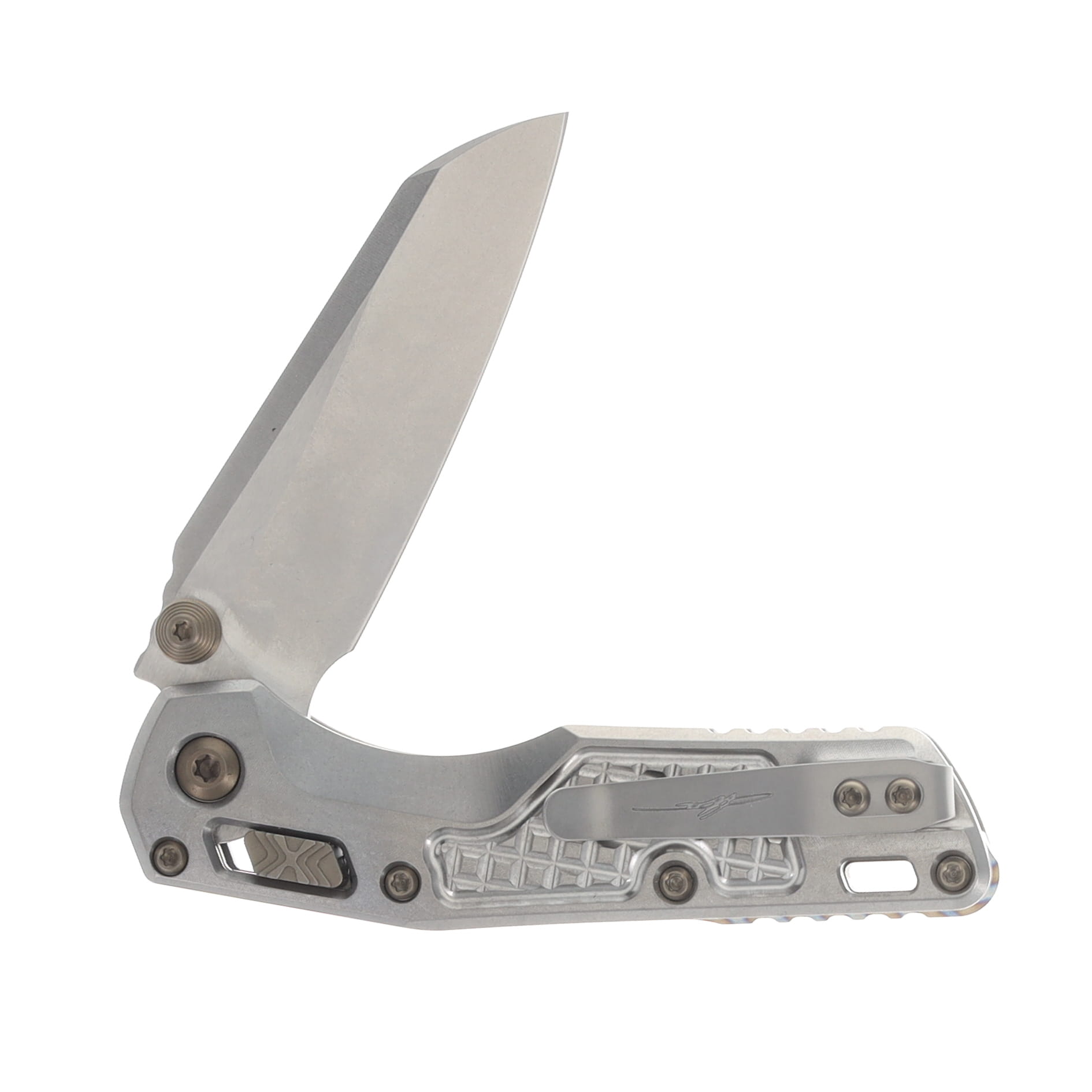 Microtech MSI Mini RAM-LOK Folder MS STNWSH Bld. STNWSH Frag Pattern TI W/ Flamed-Bronze MT210M10FRMS5 View 4