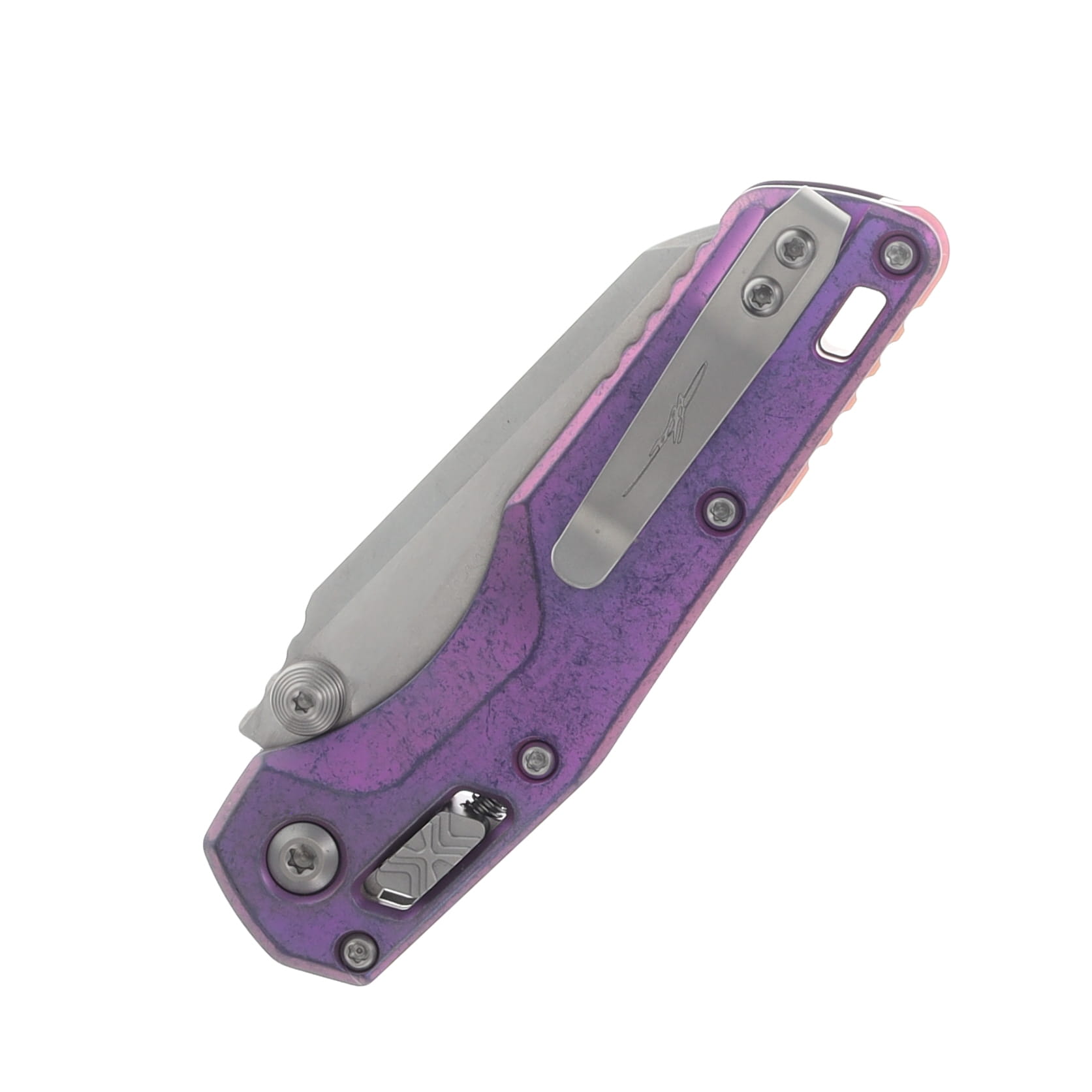 Microtech MSI Mini RAM LOK Folder MS STNWSH Purple Haze - TI W/Purple Accent MT210M10MS6 View 6
