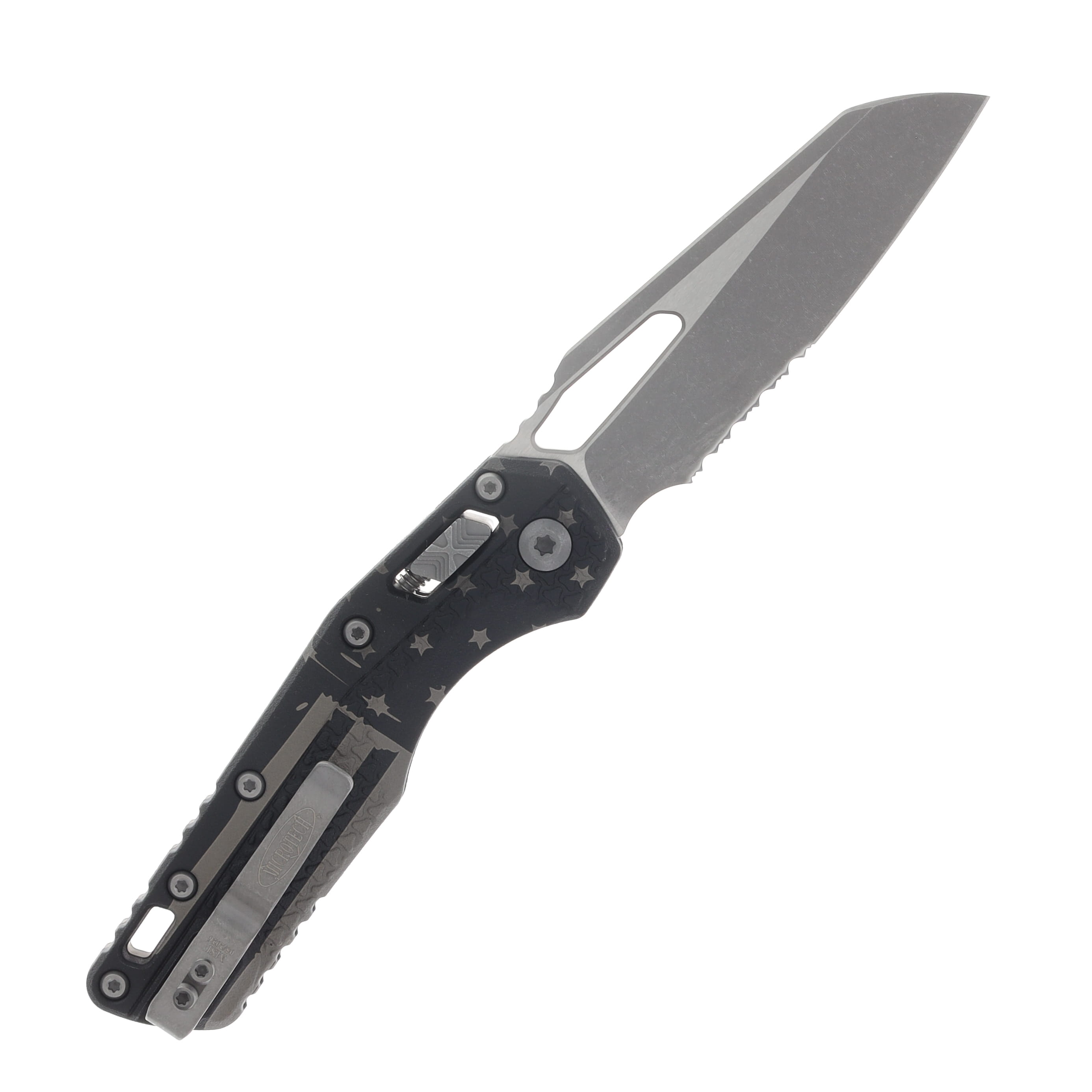 Microtech MSI Folding Knife S/E Apocalyptic Part Serrate Tri-Grip Polymer Flag MT210T11APPMFLAG View 2
