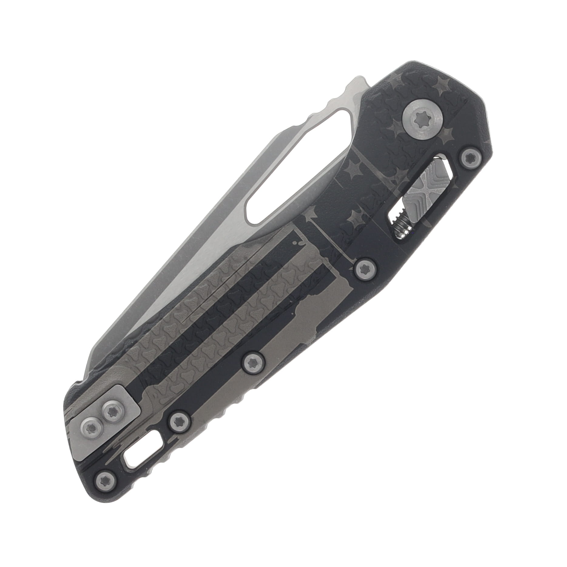 Microtech MSI Folding Knife S/E Apocalyptic Full Serrate Tri-Grip Polymer Flag MT210T12APPMFLAG View 6