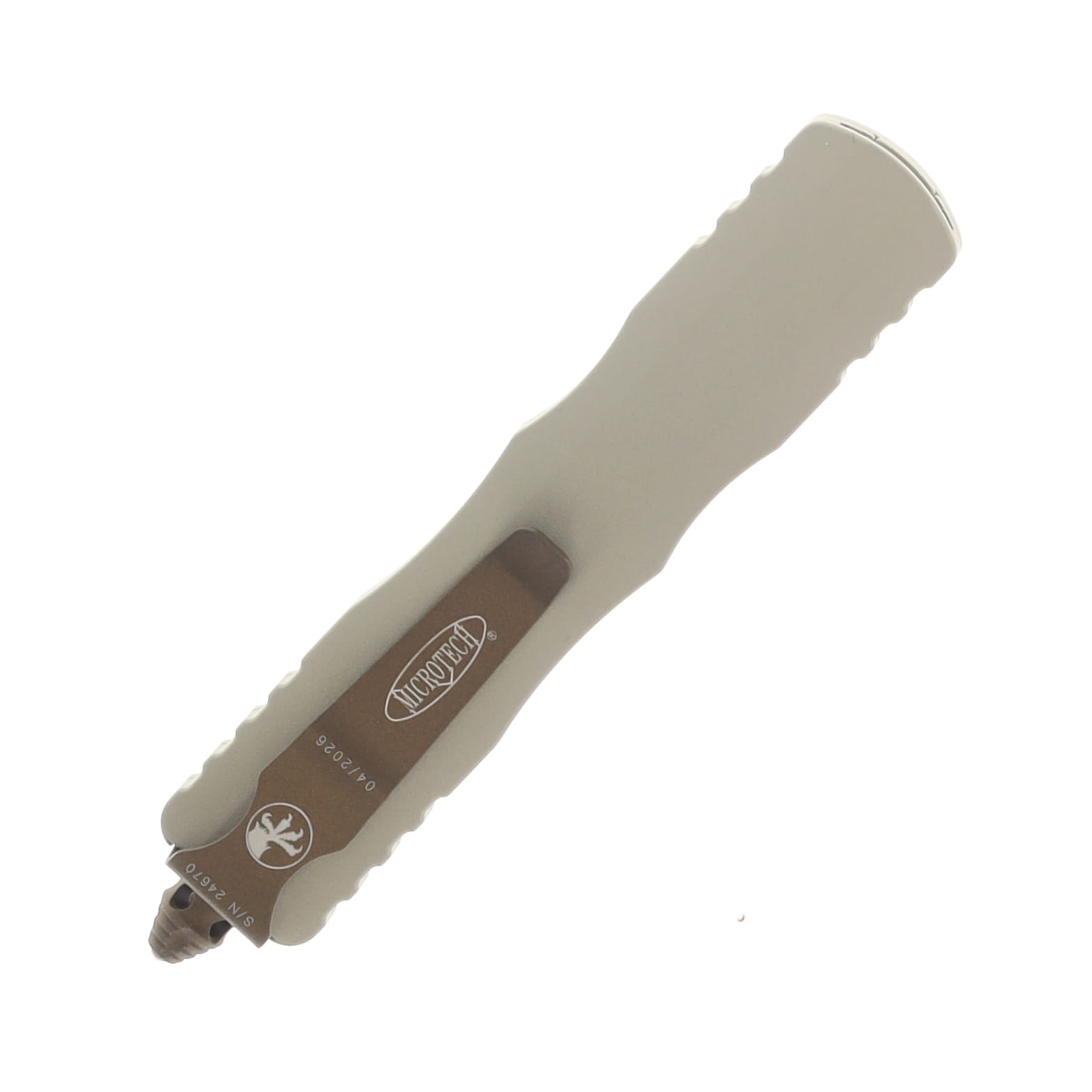 Microtech Dirac OTF Auto D/E Burnt Bronze Standard Bld Champagne Handle AUMT2251CGC19 View 4