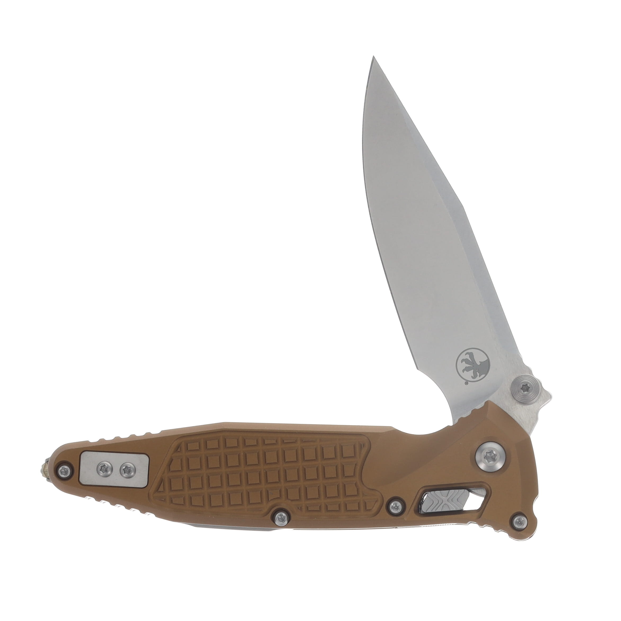Microtech Socom RAM-LOK Folding Knife S/E STNWSH Standard Frag Aluminum Tan MT160RL10FRTA View 3