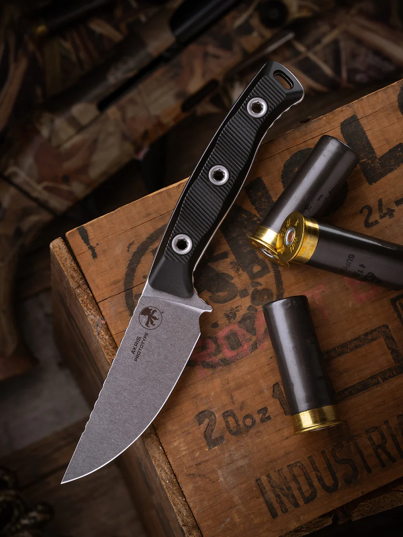 Microtech Akris Fixed Blade STNWSH Standard G-10 Blk Dark Chocolate Sheath MT9510BK1 View 8