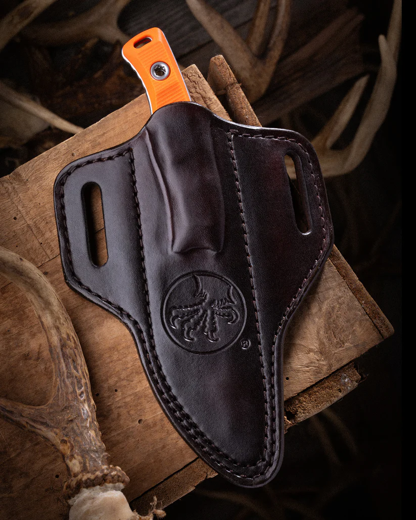 Microtech Akris Fixed Blade STNWSH Standard G-10 Ember Drk Chocolate Sheath MT9510EM1 View 8