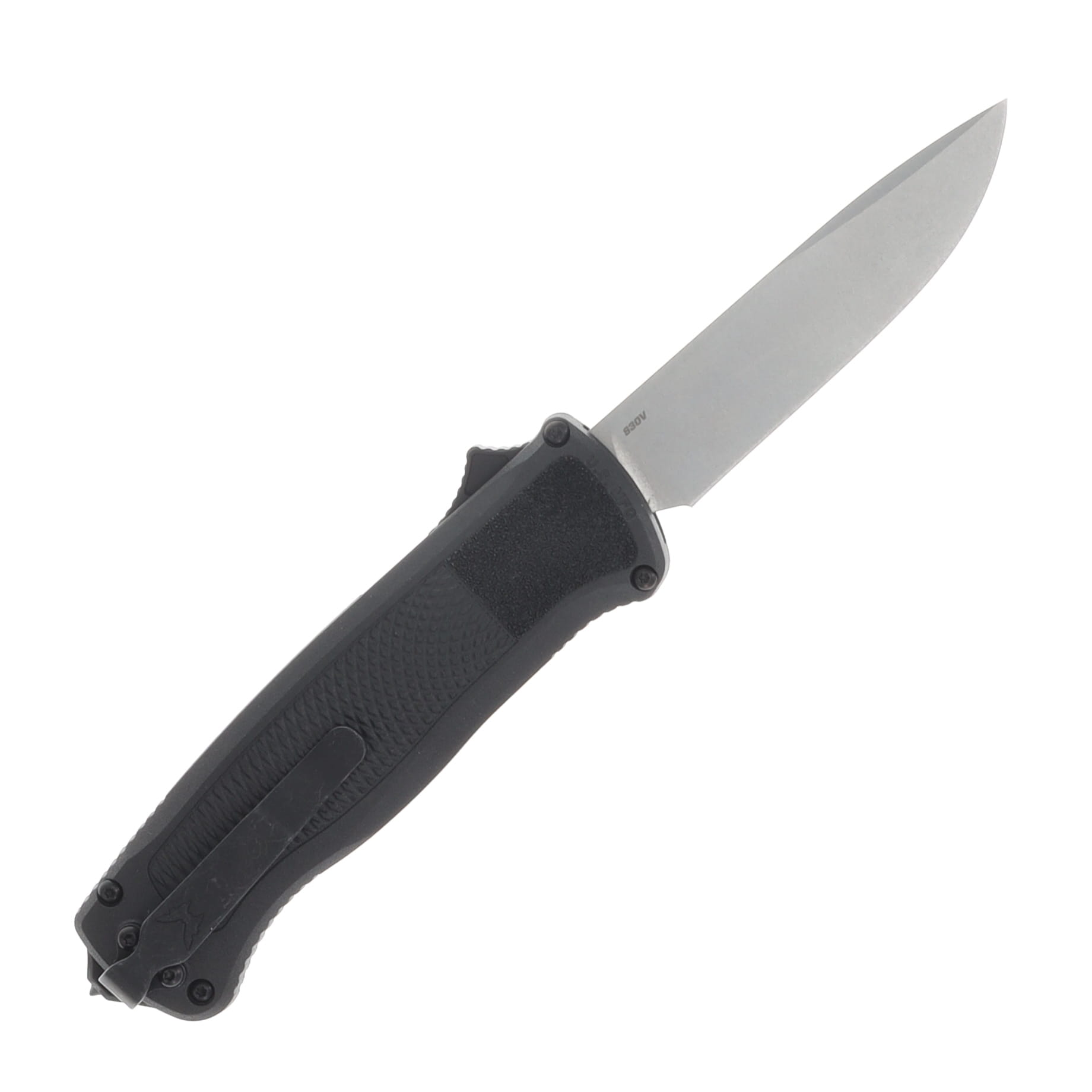 Benchmade Shootout OTF Automatic Knife Satin S30V Drop Point/Black Grivory AUBM5371-04 View 2