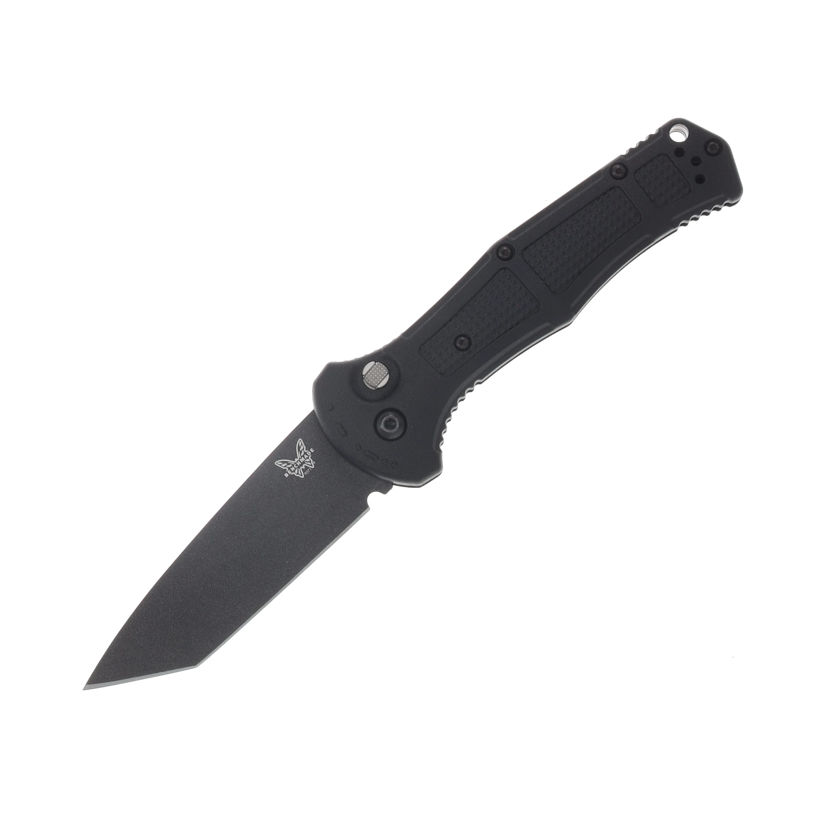 Benchmade Claymore Automatic Knife Black Cerakote Tanto/Black Grivory AUBM9071BK-02 View 1