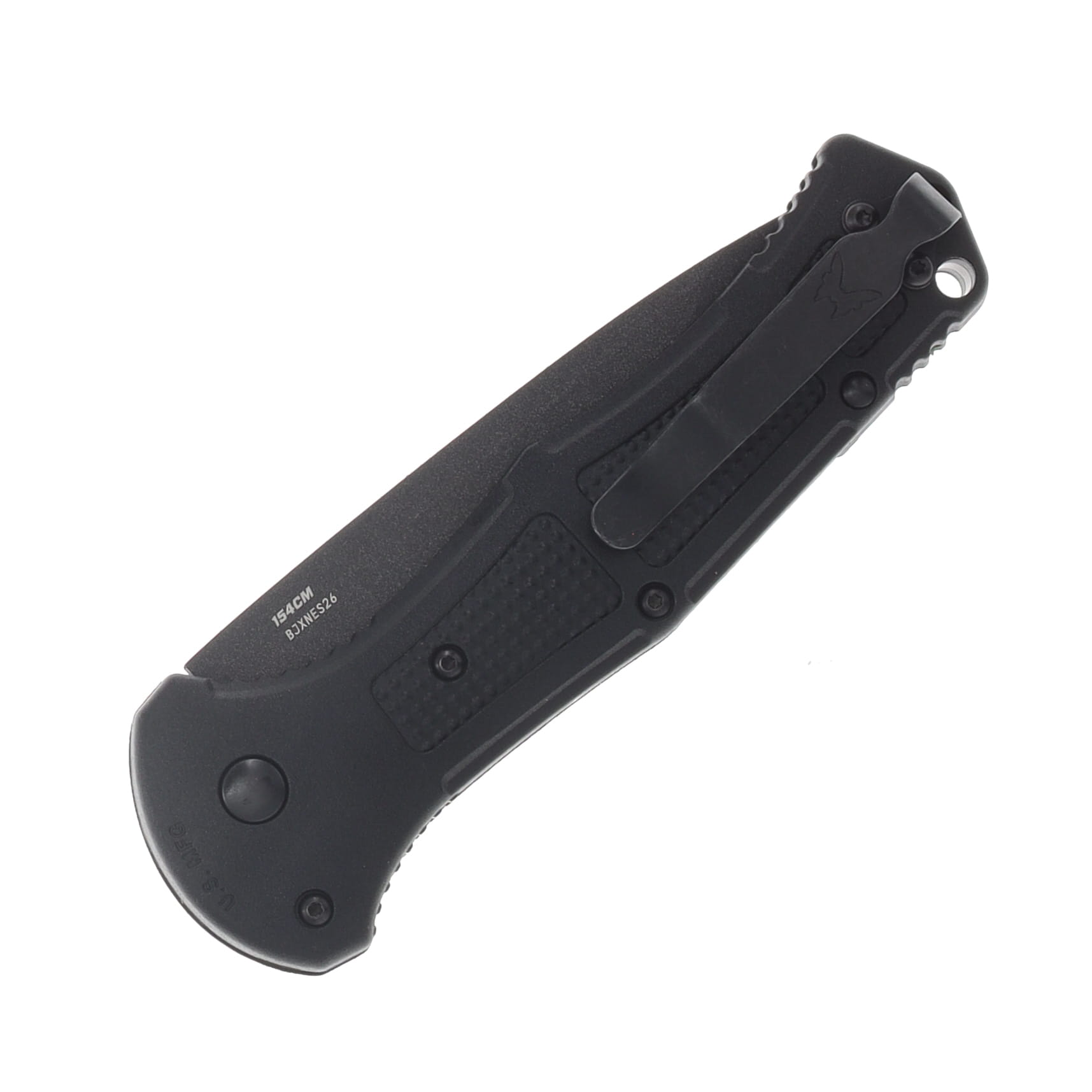 Benchmade Claymore Automatic Knife Serrated Black Cerakote Tanto/Black Grivory AUBM9071SBK-02 View 3