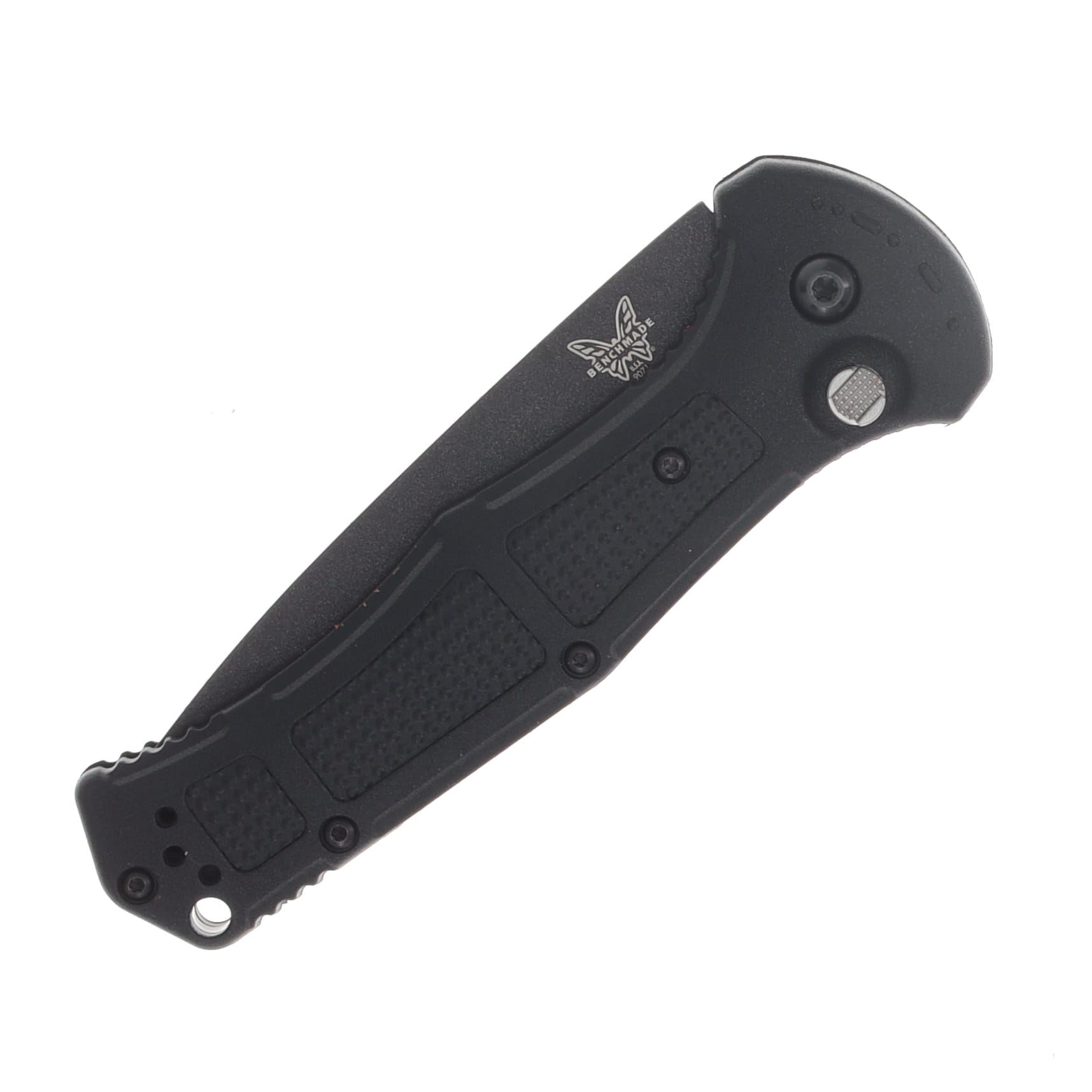 Benchmade Claymore Automatic Knife Serrated Black Cerakote Tanto/Black Grivory AUBM9071SBK-02 View 4