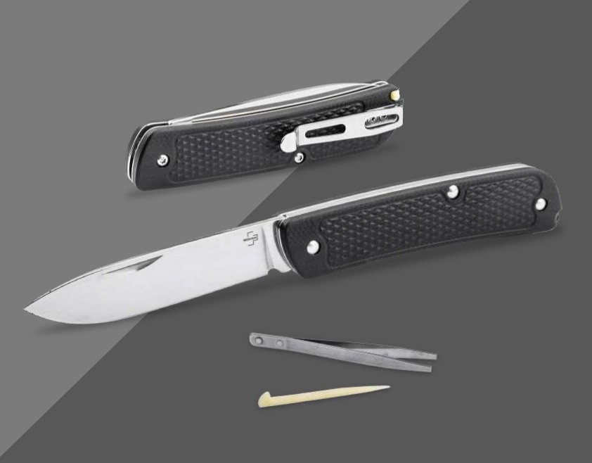 Boker Plus Tech Tool Slip Joint Folding Knife Black PP Handle 2.83in 12C27 Blade BK01BP0156 View 1
