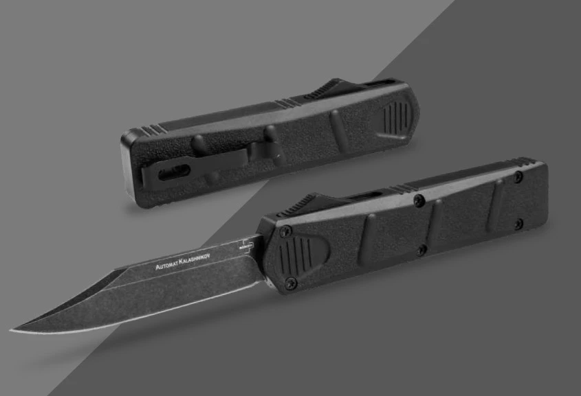 Boker Plus Kalashnikov OTF Auto All Black 3.46in D2 Blade Aluminum Handle AUBK06EX360 View 1