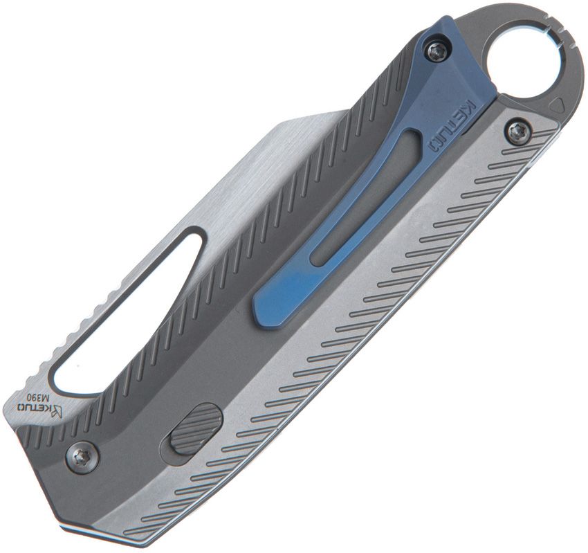 Ketuo Ventr V4 Gray Titanium Button Linerlock Knife with Safety Switch KETM0110 View 2