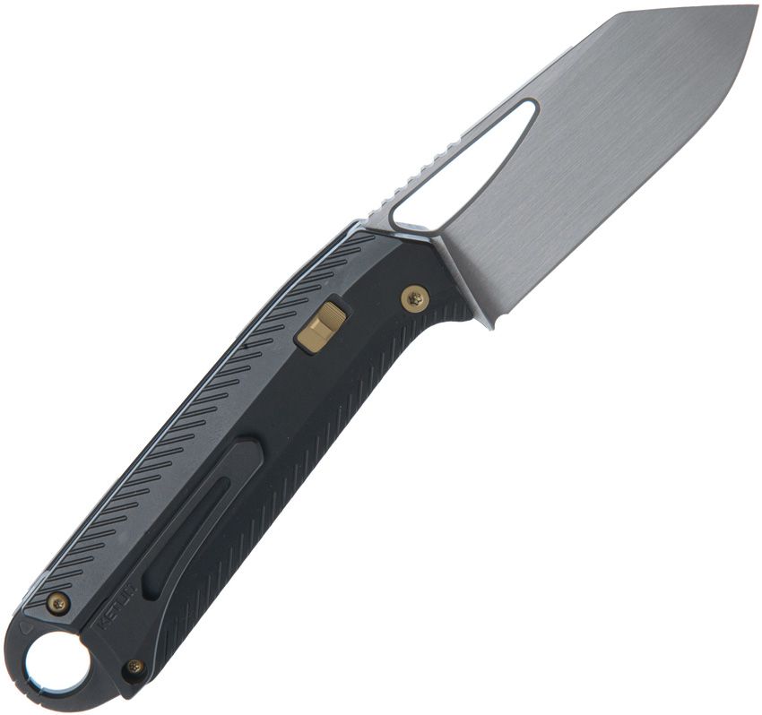 Ketuo Ventr V4 Brown Titanium Button Linerlock Knife with Safety Switch KETM0112 View 3