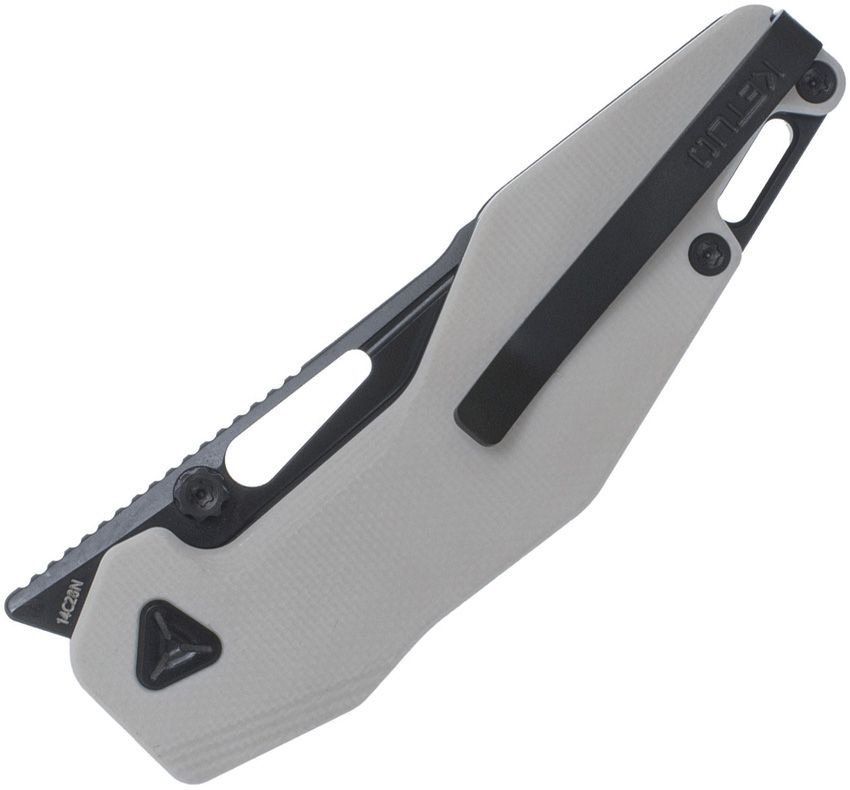 Ketuo Woody White G10 14C28N Flipper Linerlock Folding Knife KETM0116 View 2