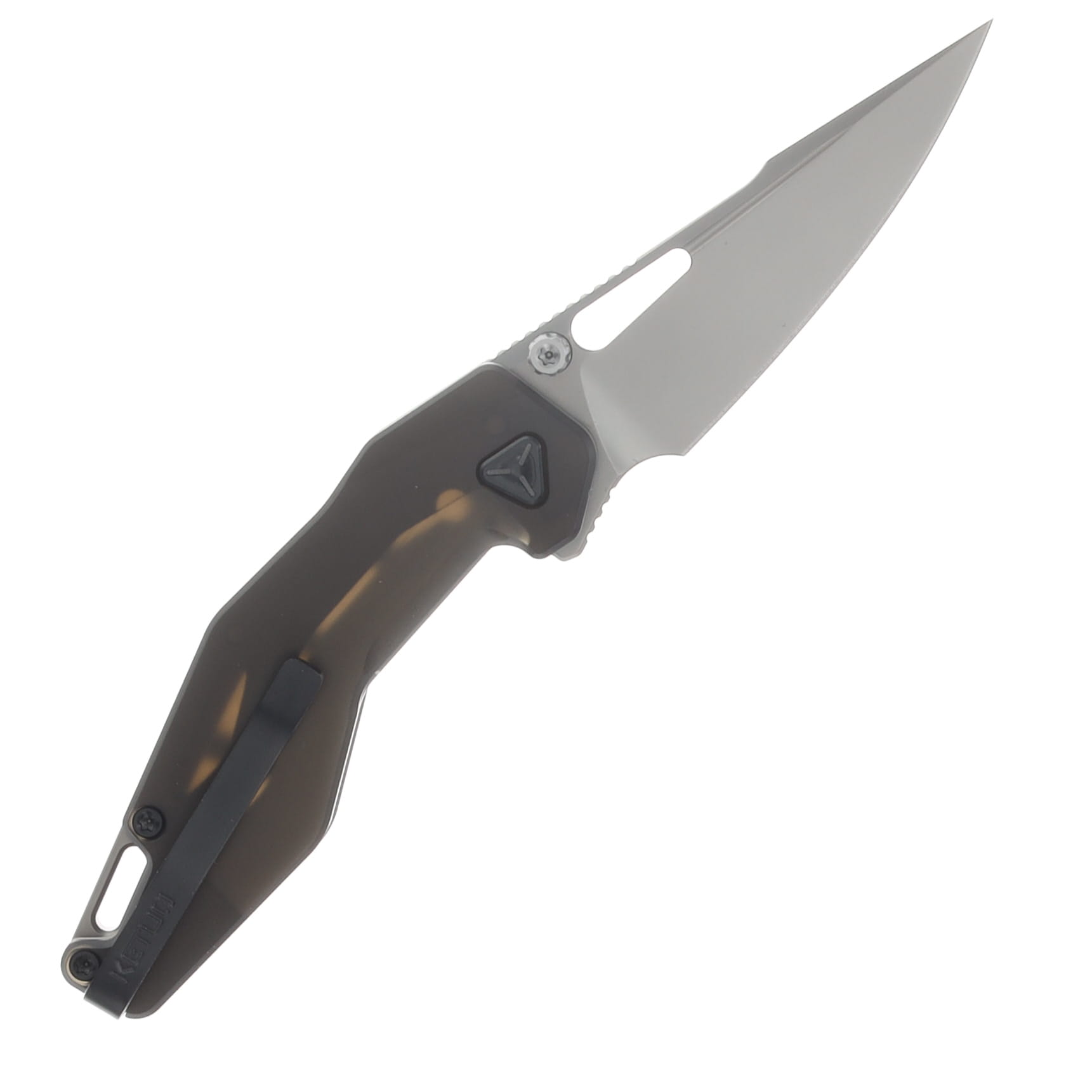 Ketuo Woody Amber PEI (Ultem) 14C28N Flipper Linerlock Folding Knife KETM0118 View 2
