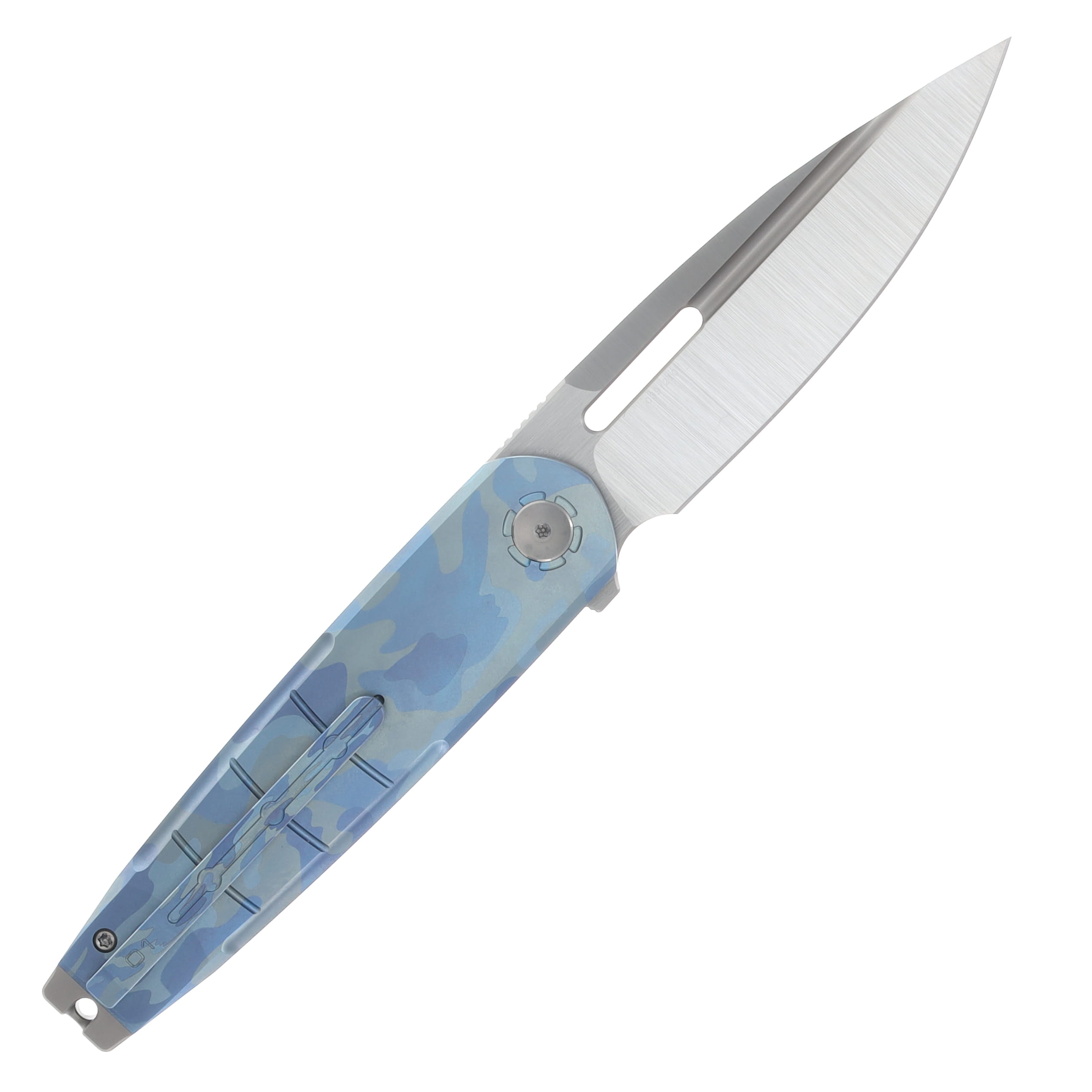 WE Knife Co Hull Blue Terrain Titanium Flipper Nested Liner Lock Knife WE24046-3 View 2