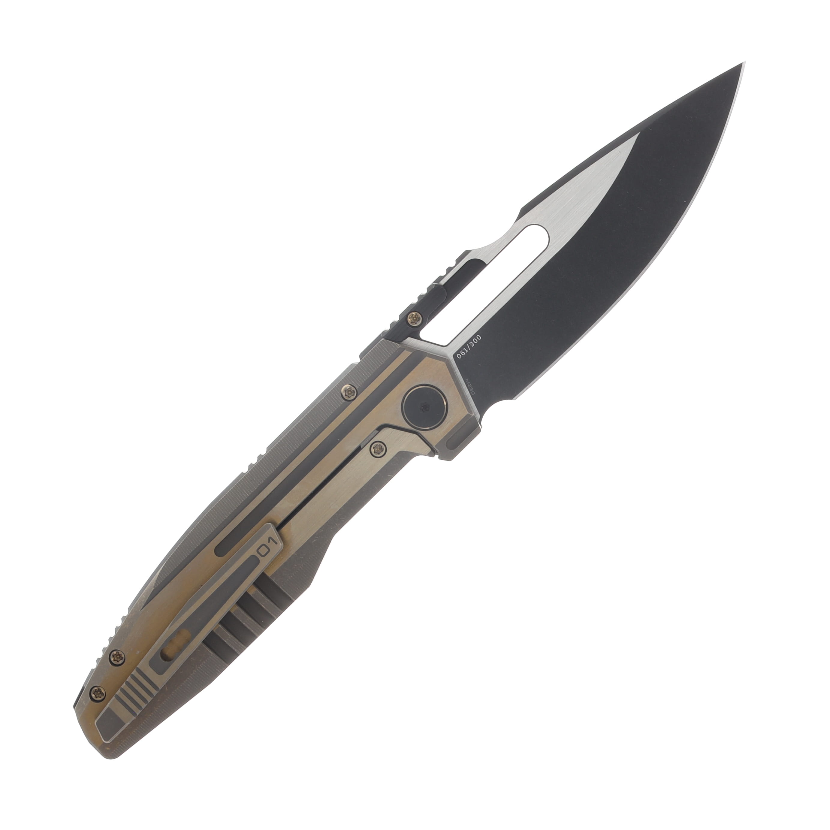 WE Knife Co Reveille Bronze Titanium Dual Deployment Frame Lock Knife WE23057-1 View 2