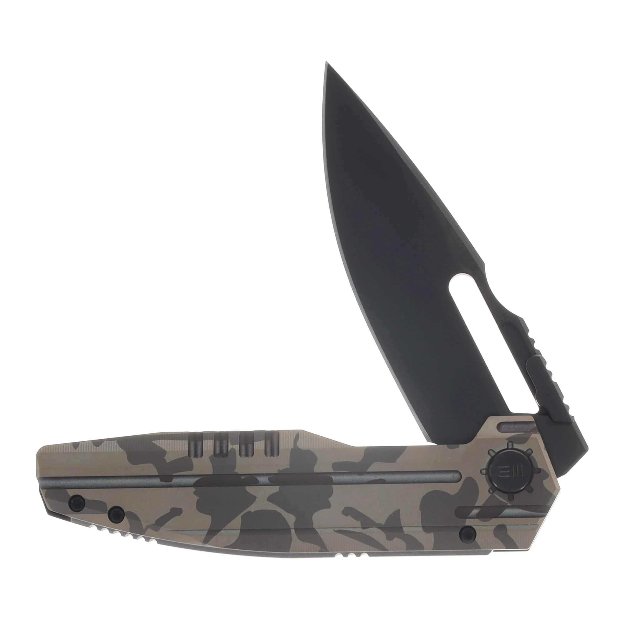 We Knife Co Army Inspired Reveille Framelock Folding Knife M390/Desert Terrain WE23057-3 View 3