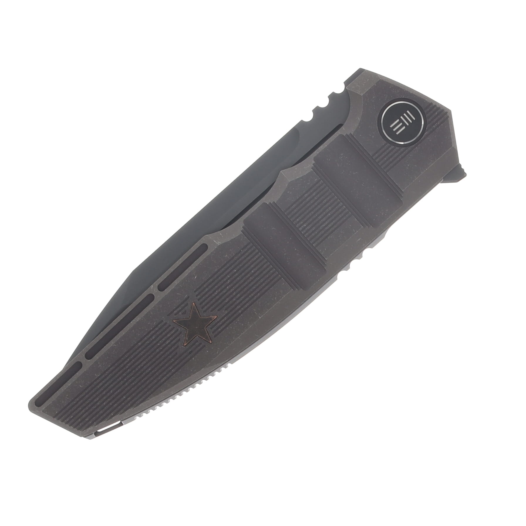 WE Knife Co Marine Breach Folder Charcoal Gray TI Handle Gray STNWSH M390 Bld WE25077-1 View 5