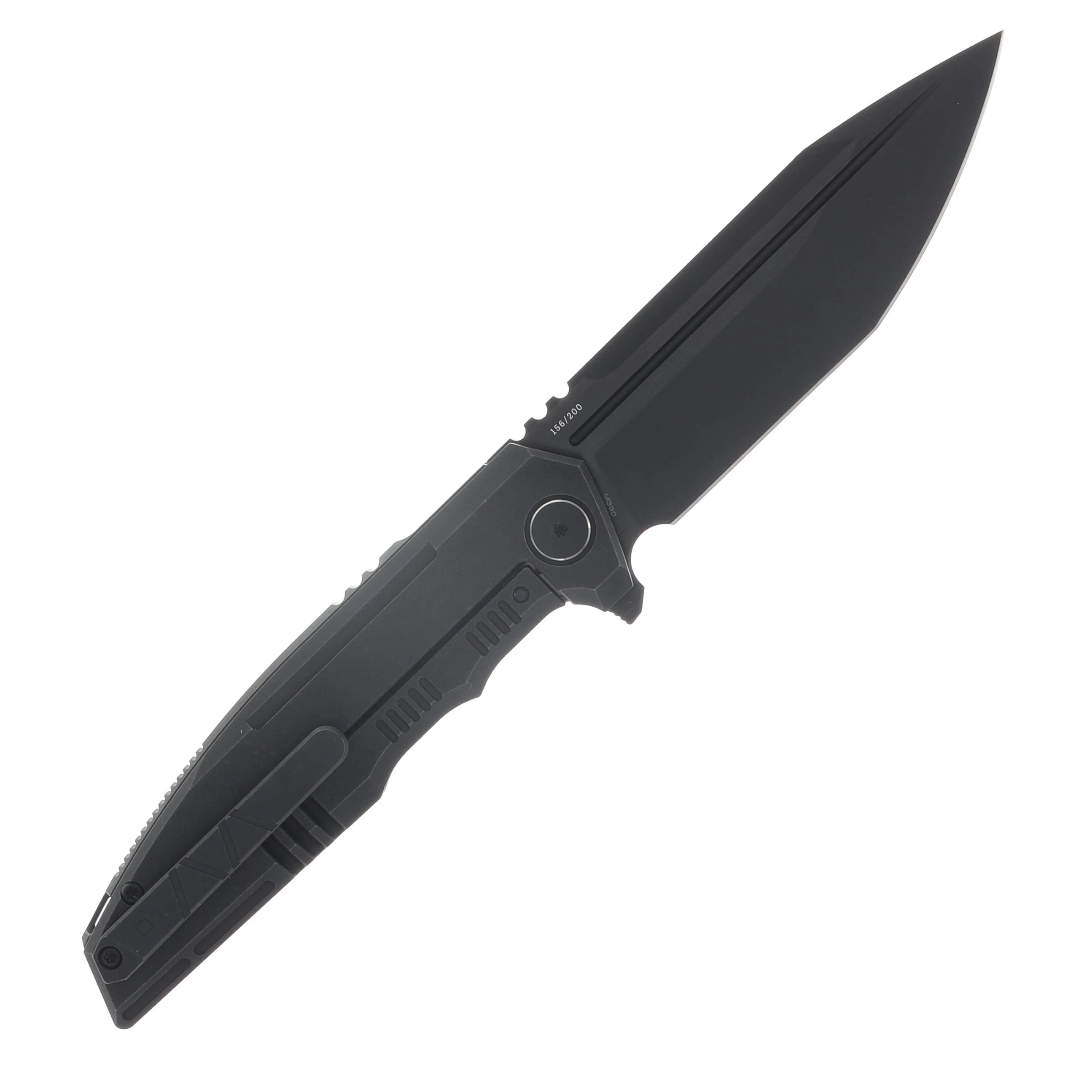 WE Knife Co Marine Breach Folder Black TI Handle Black Stonewashed M390 Blade WE25077-2 View 2