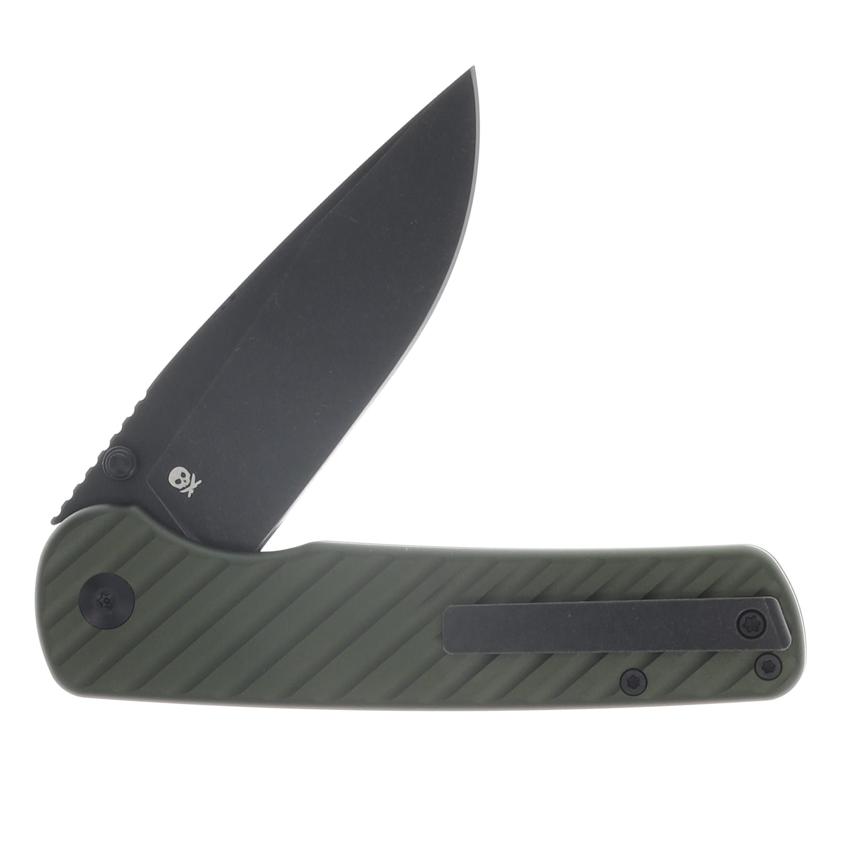 CIVIVI Iron Tide Folder Forest Green AL Handle Black Stonewashed 14C28N Blade C25011-2 View 4