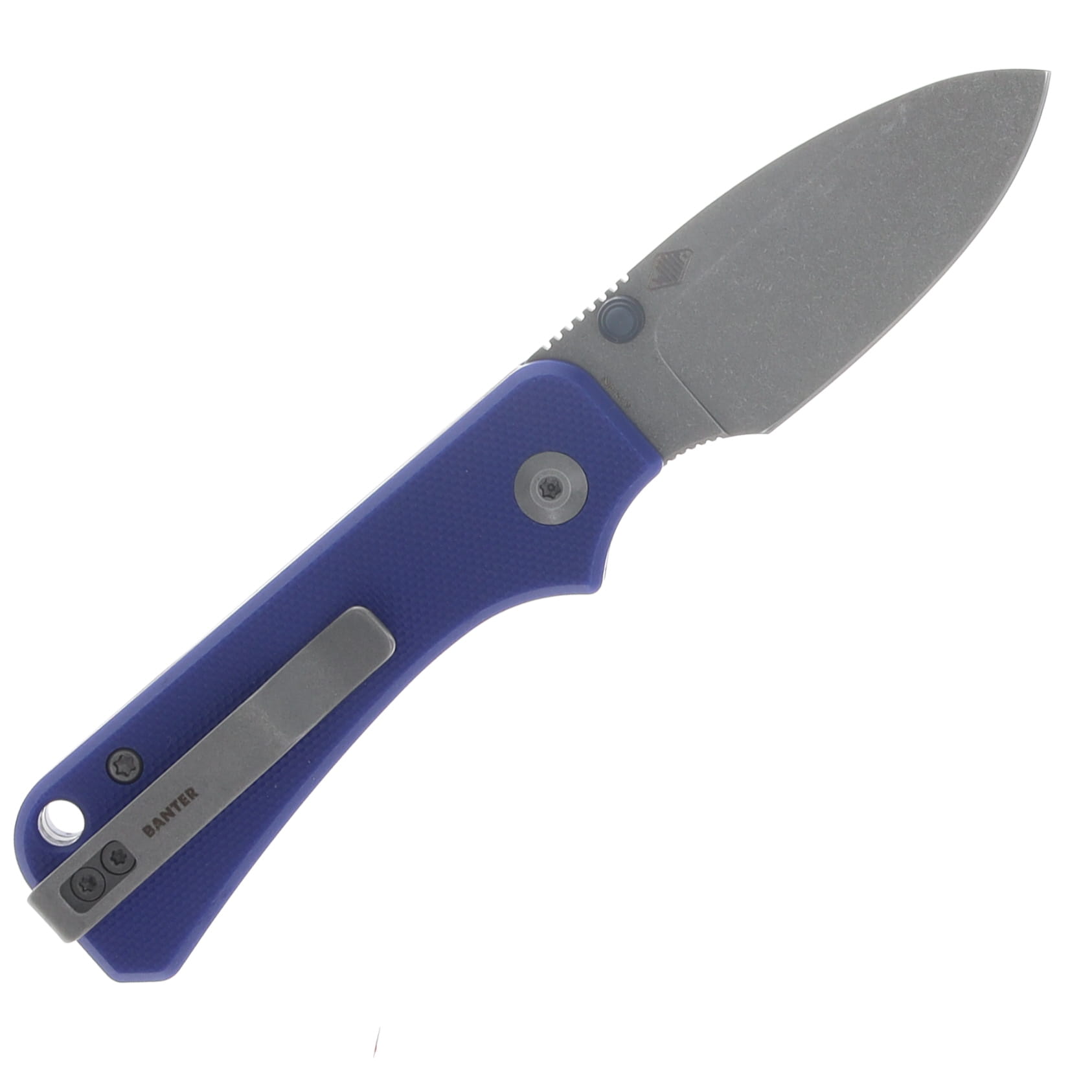 CIVIVI Baby Banter Slip Joint Folder Blue G-10 Handle Gray Stonewashed Nitro V Blade C25066A-1 View 2