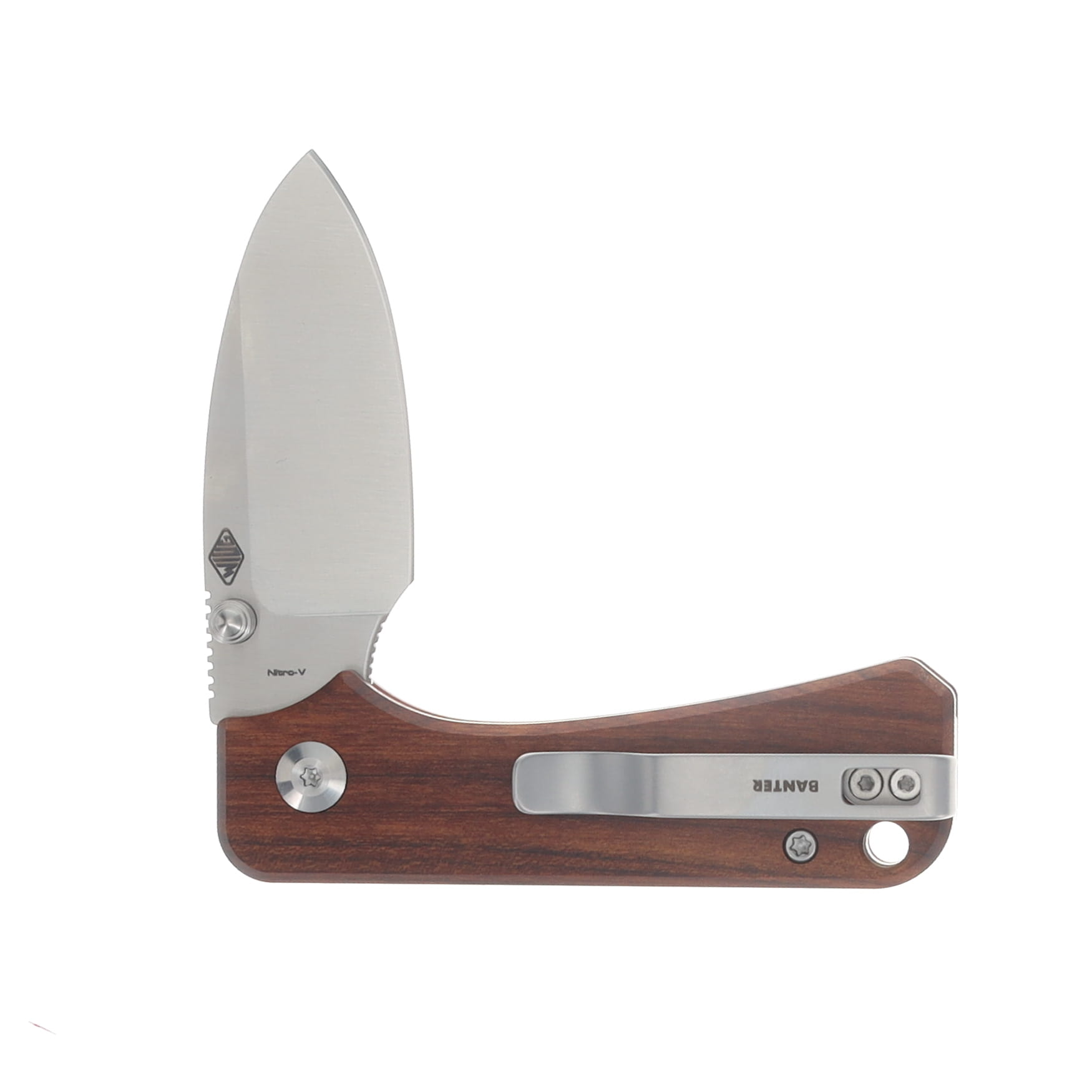 CIVIVI Baby Banter Slip Joint Folder Guibourtia Wood Handle Satin Nitro V Bld C25066A-2 View 4
