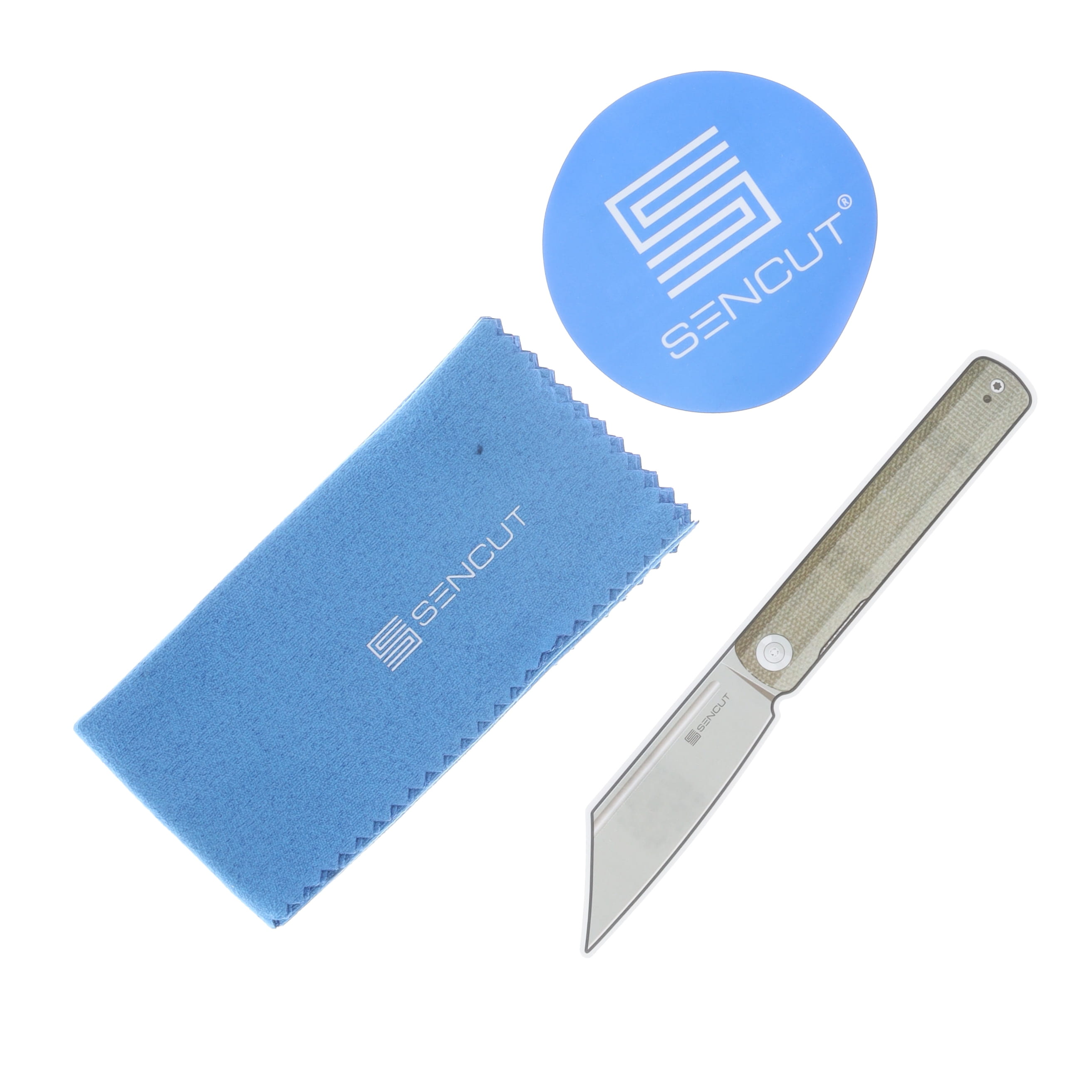 Sencut Vyrce Folding Knife Purple Canvas Micarta Handle Satin D2 Clip Point Blade S25104-3 View 7