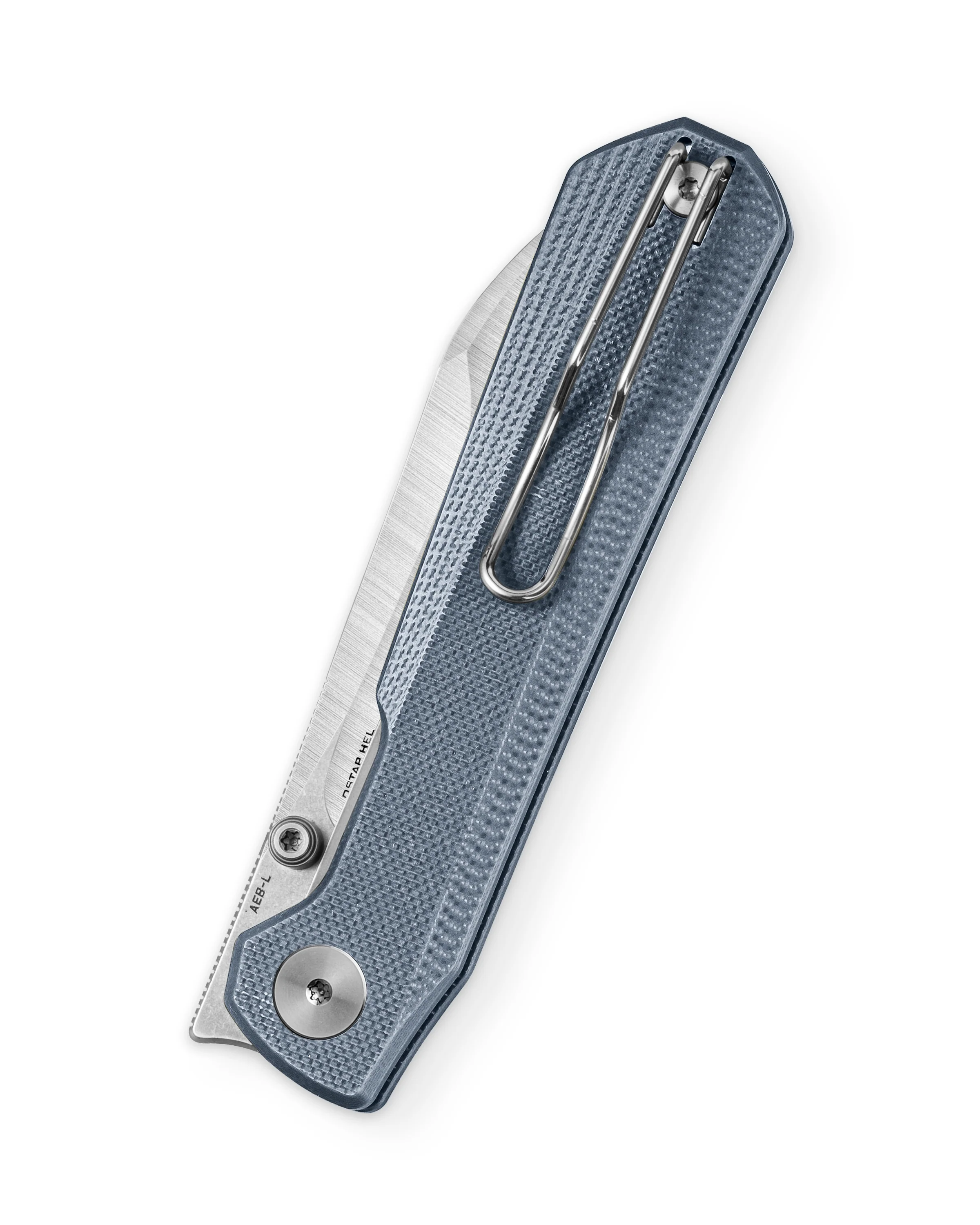 Bestechman Curvee Ostap Hel Front Flipper Knife | Blue G-10 AEB-L BMK20C View 3