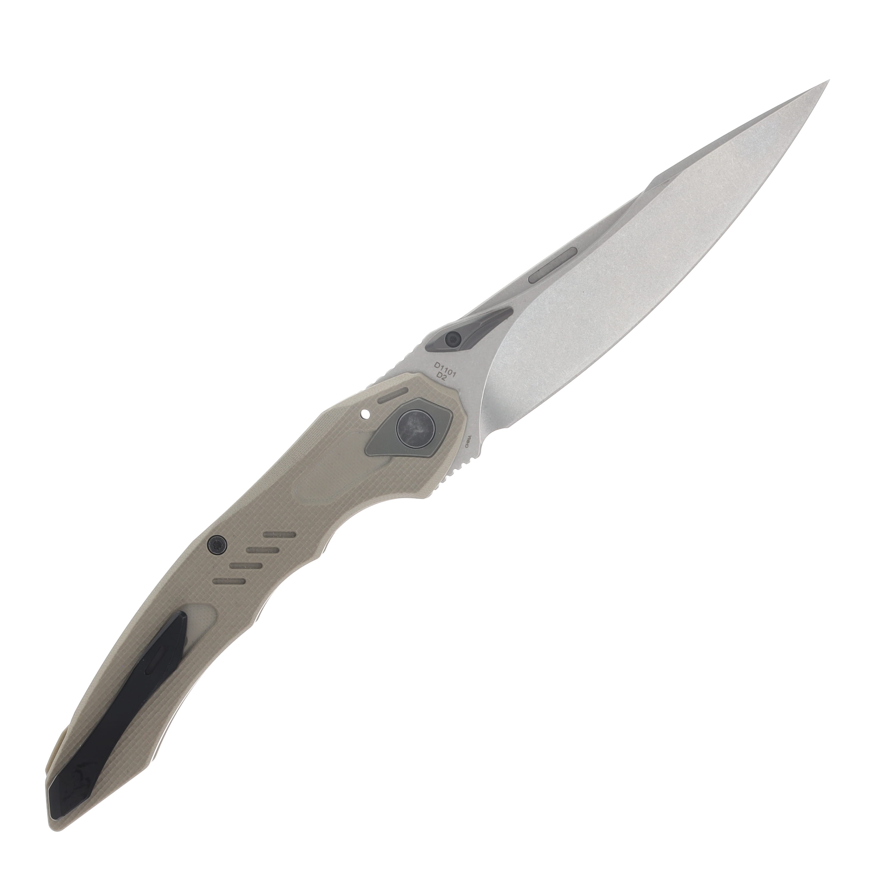 Dreamtech Linerlock D2 Stonewash Brown G10 DTK1101GD View 2