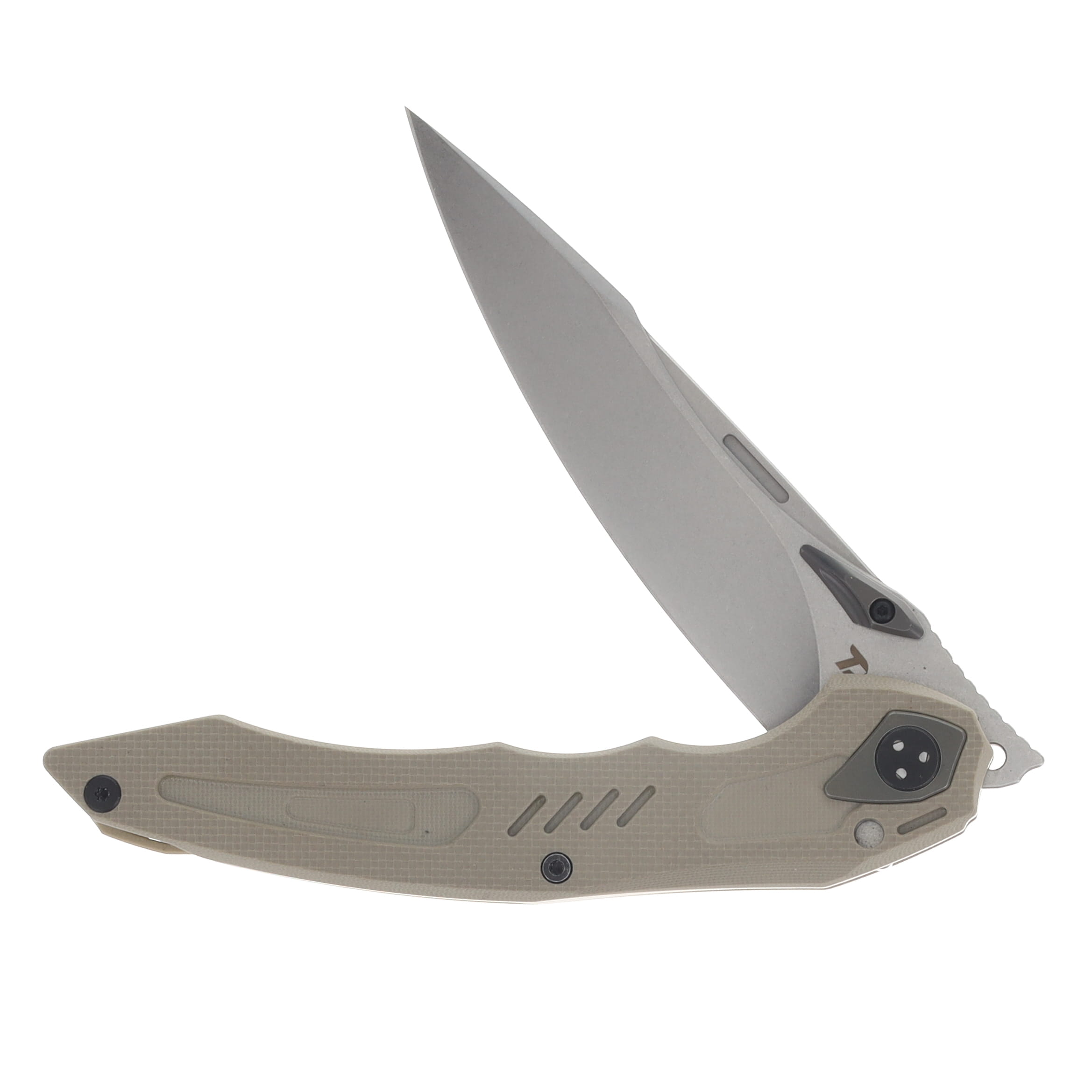 Dreamtech Linerlock D2 Stonewash Brown G10 DTK1101GD View 3