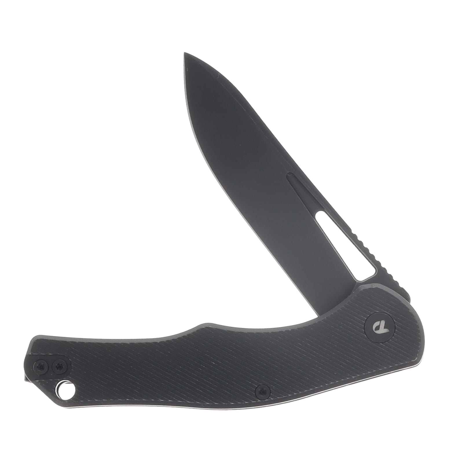 Dreamtech Black Titanium D2 Drop Point Flipper Framelock Folding Knife DTK3398TB View 3