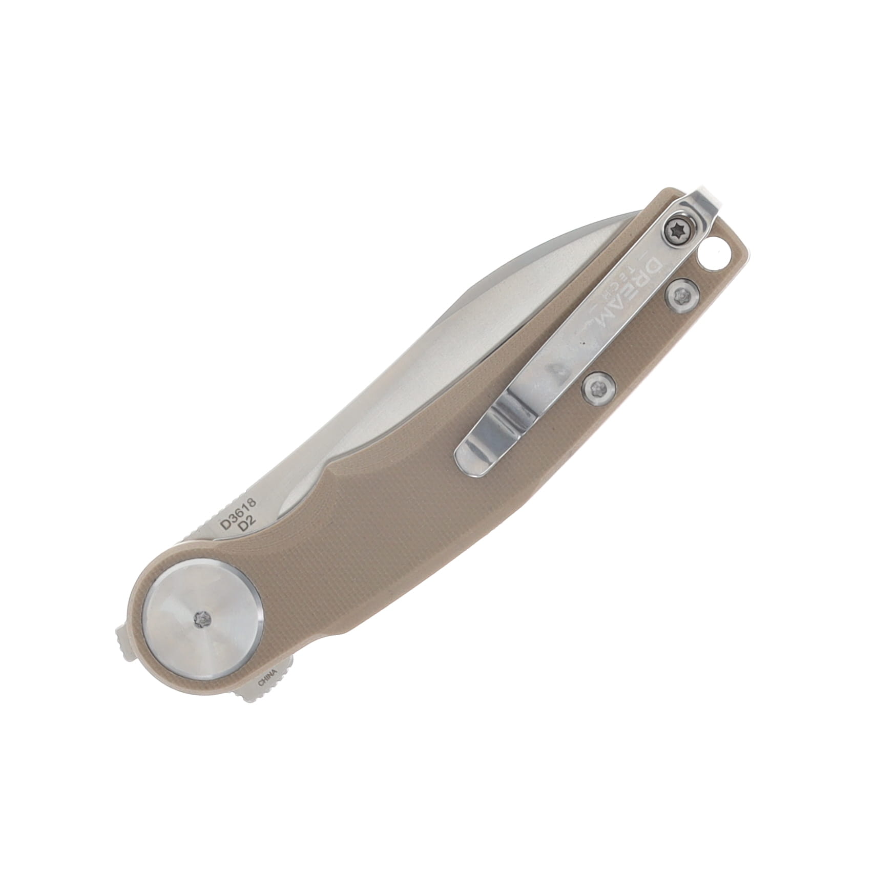 Dreamtech Linerlock Folder Desert Tan G10 DTK3618GD View 6