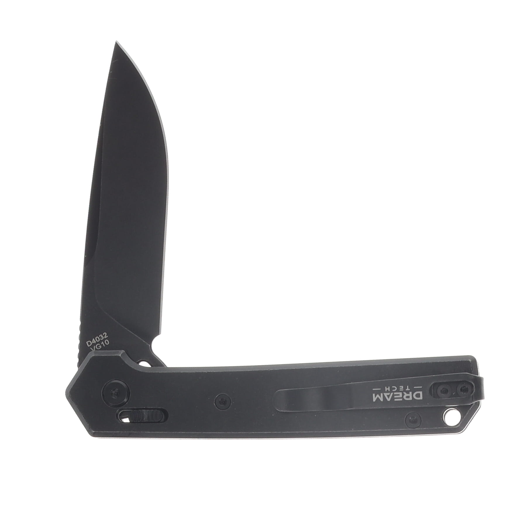 Dreamtech Black Titanium VG-10 Drop Point Crossbar Lock Folding Knife DTK4032TB View 4