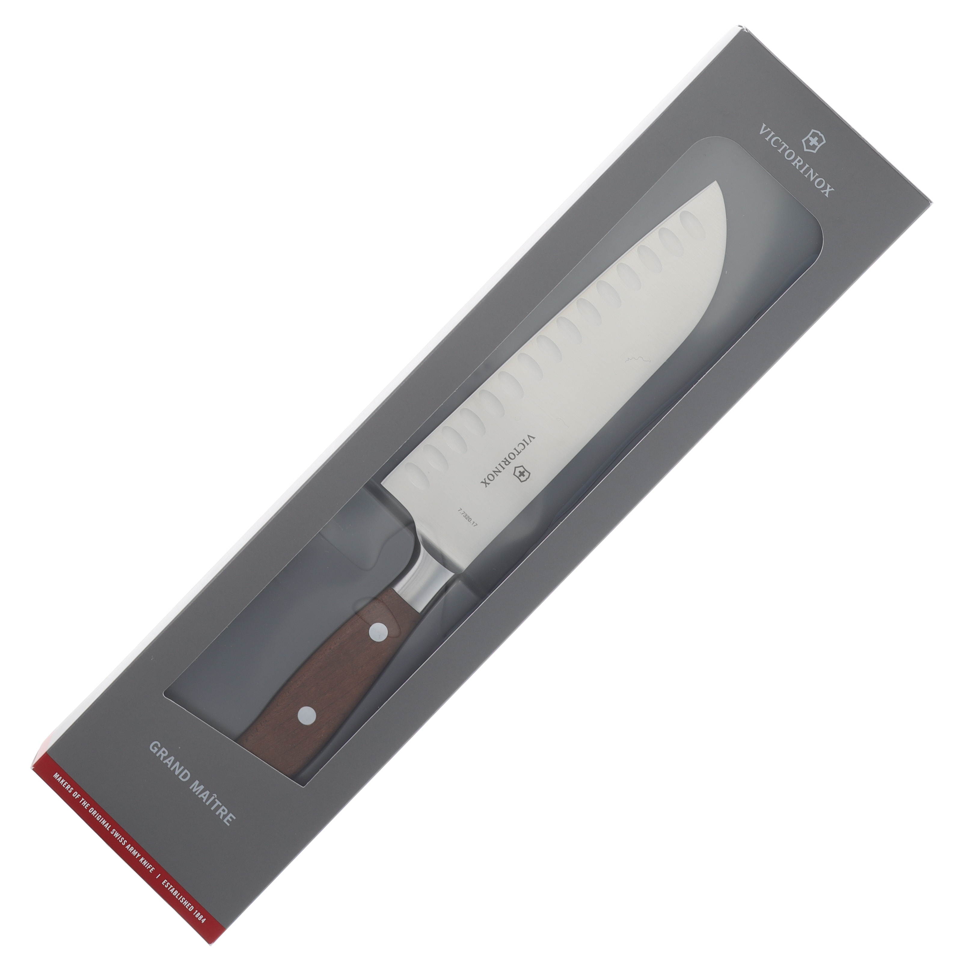 Victorinox Grand Maitre Santoku Knife Rosewood 7in Granton Santoku V7732017 View 3