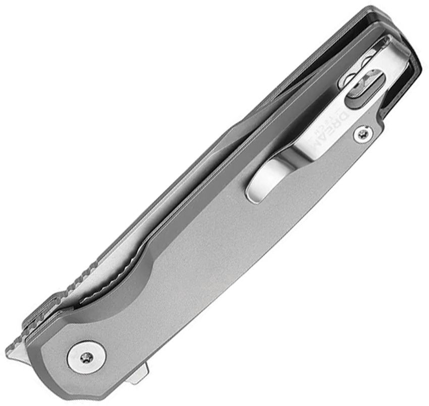 Dreamtech D2 Drop Point Linerlock Gray Titanium DTK4285TG View 2