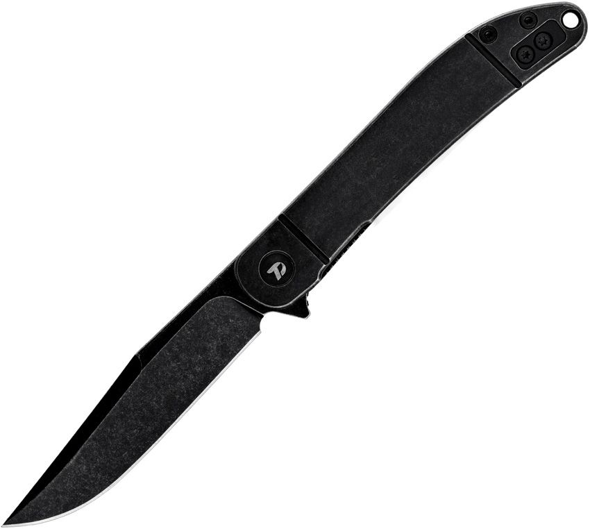 Dreamtech Black Titanium D2 Clip Point Flipper Framelock Folding Knife DTK4366VB View 1